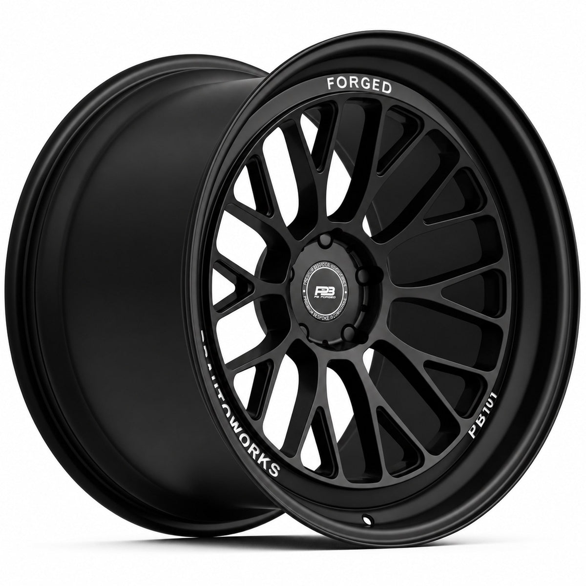 PB 101 forged wheel in satin black