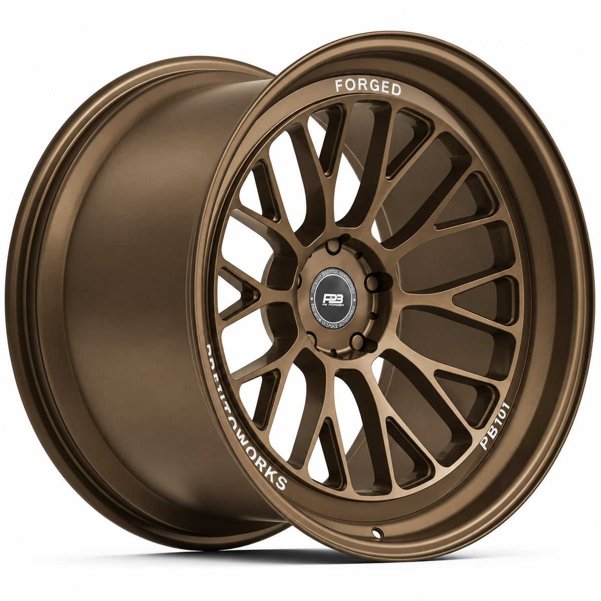 PB 101 forged wheel in satin bronze