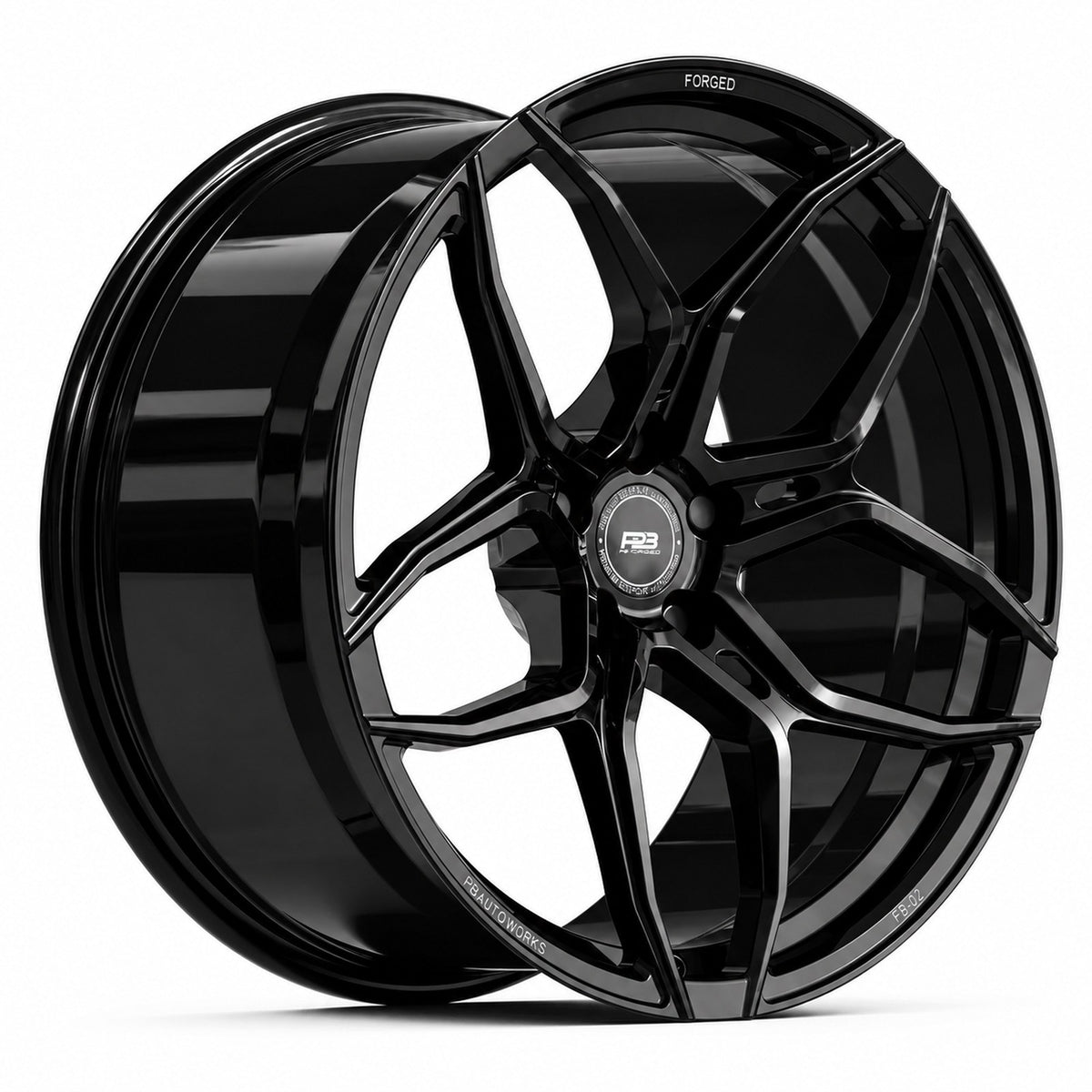 PB 102 forged wheel in gloss black