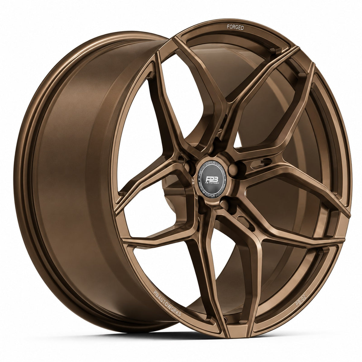 PB 102 forged wheel in satin bronze