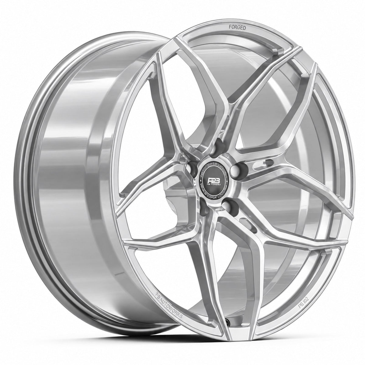 PB 102 forged wheel in silver