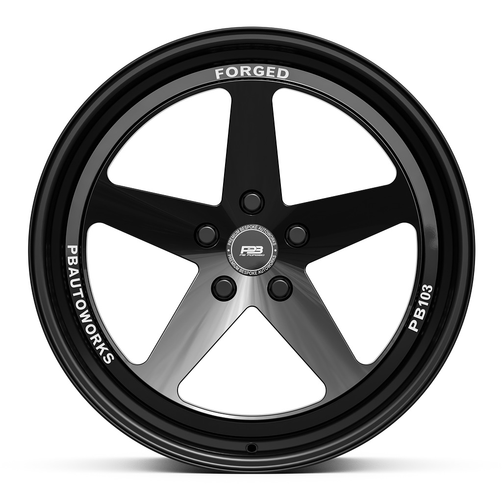 PB 103 forged wheel, 2-piece, side profile