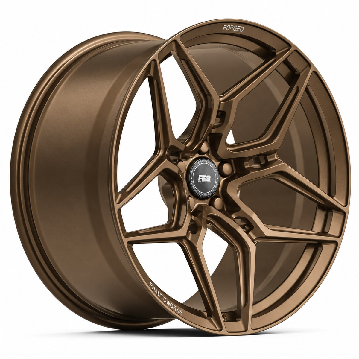PB 104 forged wheel in satin bronze