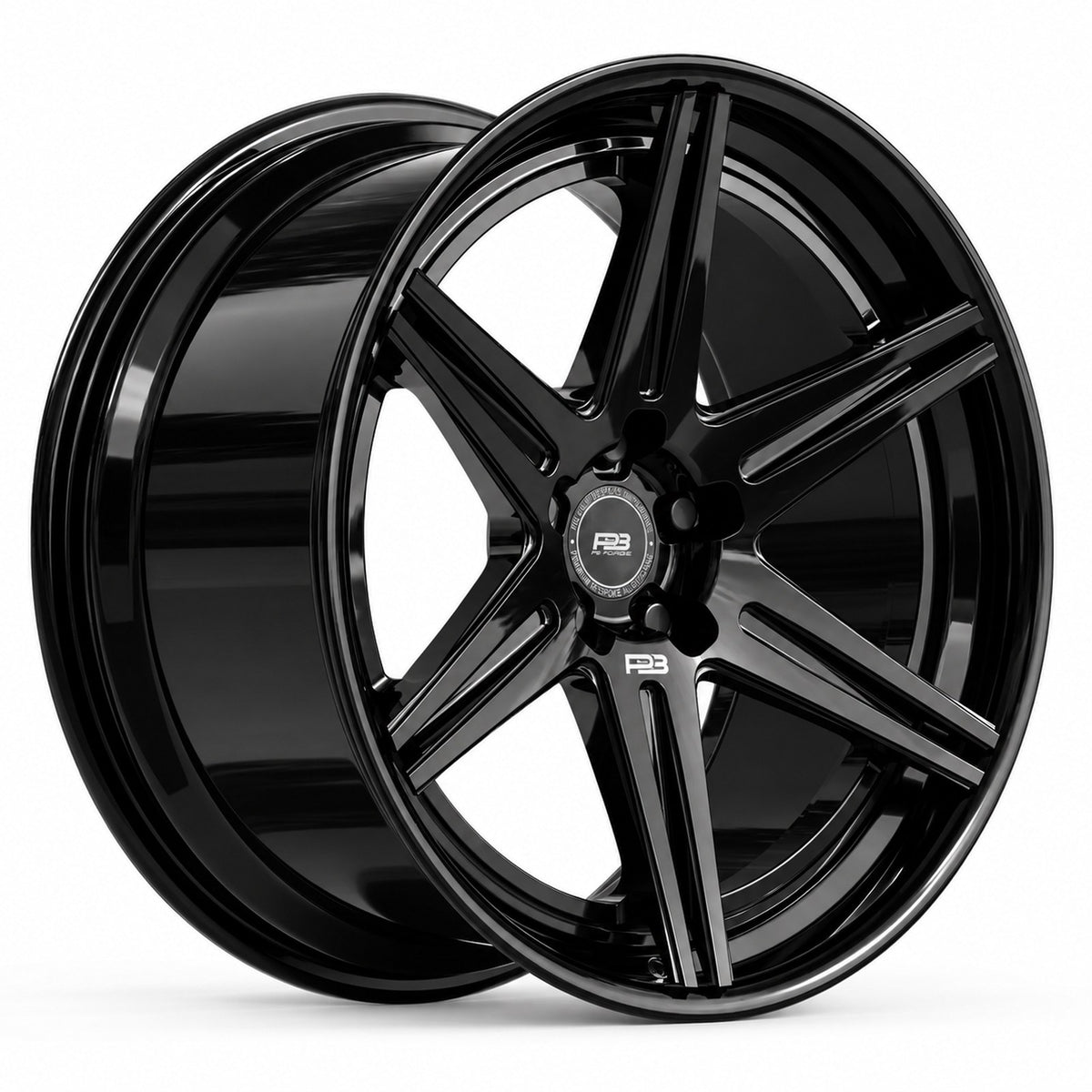 PB 105 forged wheel in gloss black