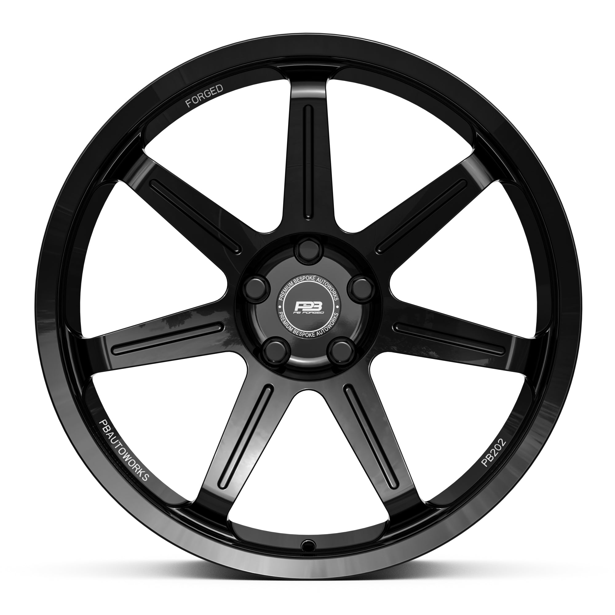 PB 202 forged wheel, monoblock, side profile