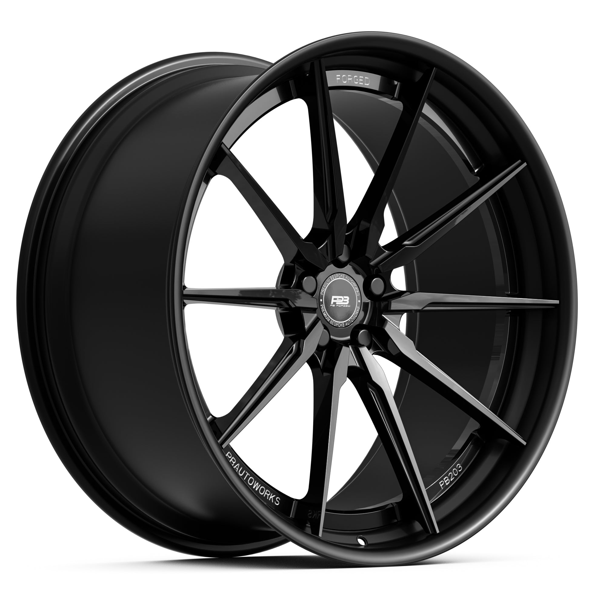 PB 203 forged wheel, 2-piece, front profile