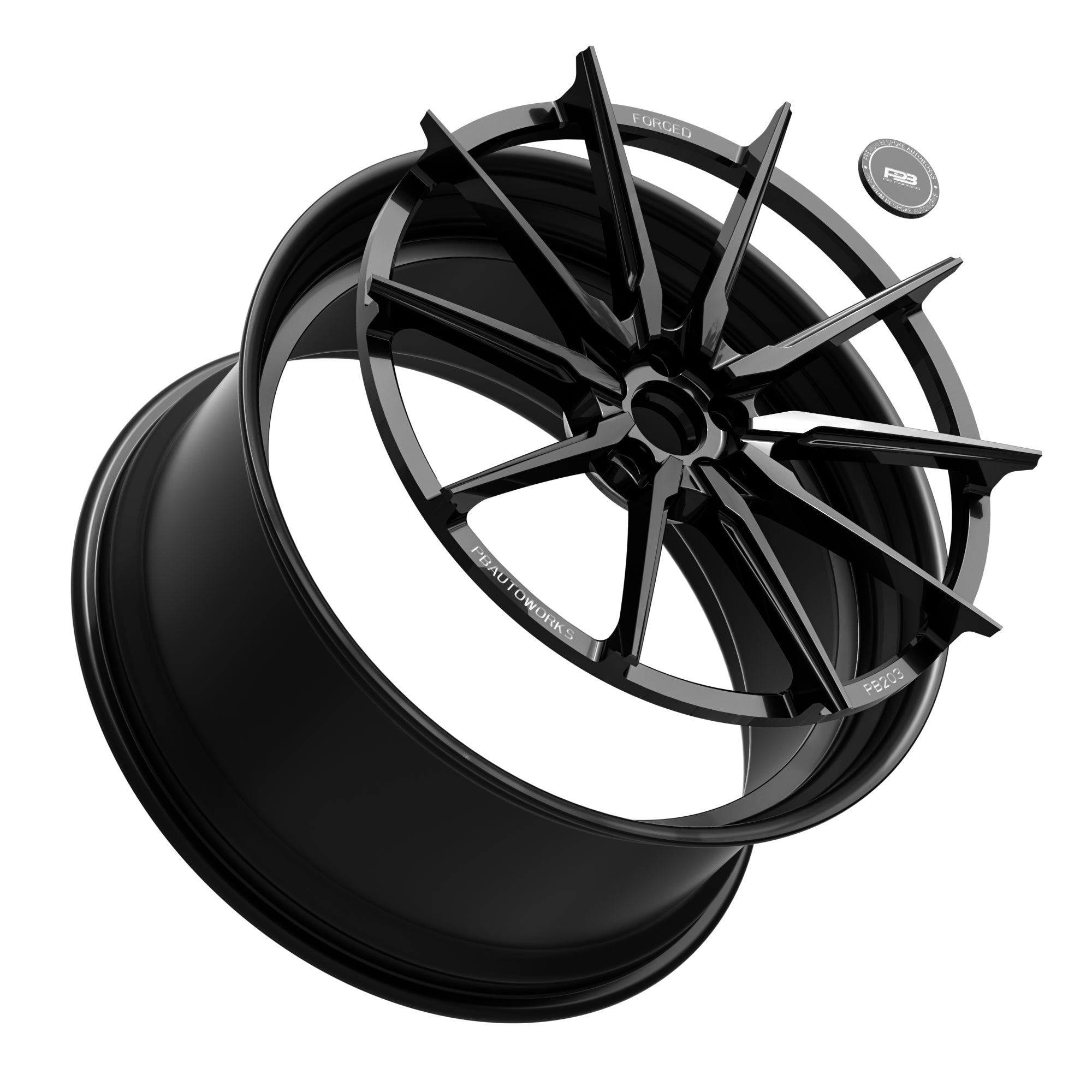 PB 203 forged wheel, 2-piece, tilt profile