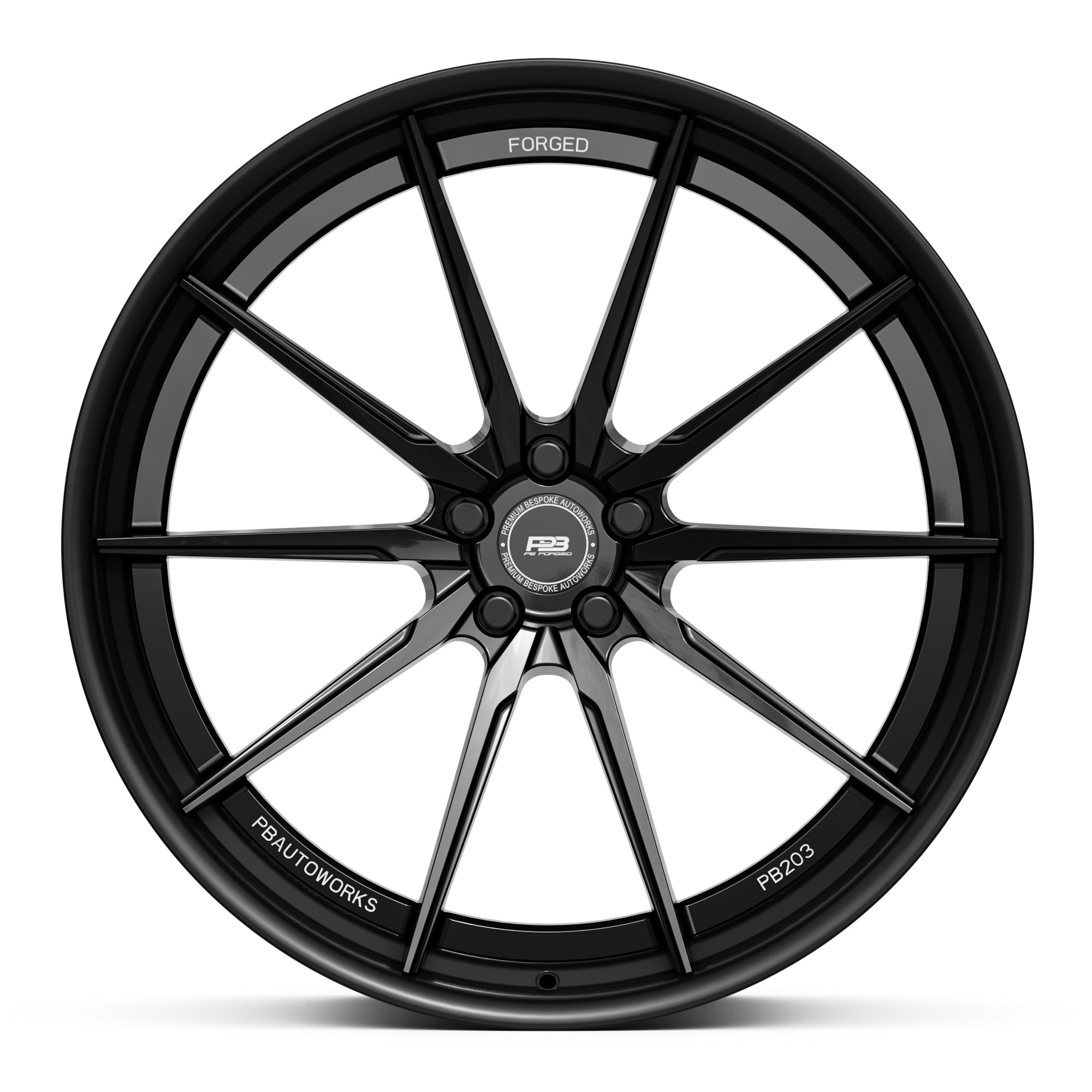 PB 203 forged wheel, 2-piece, side profile