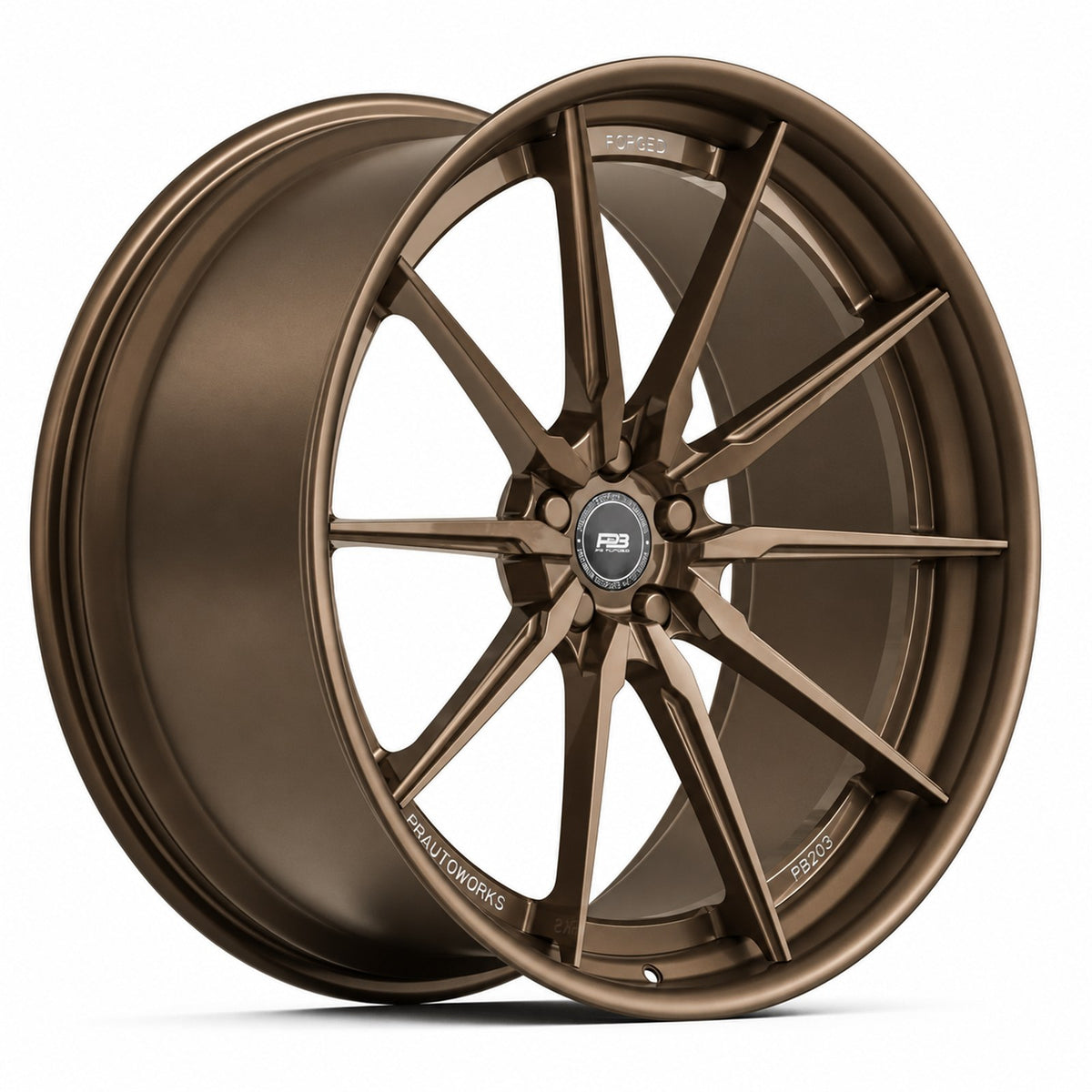 PB 203 forged wheel in satin bronze