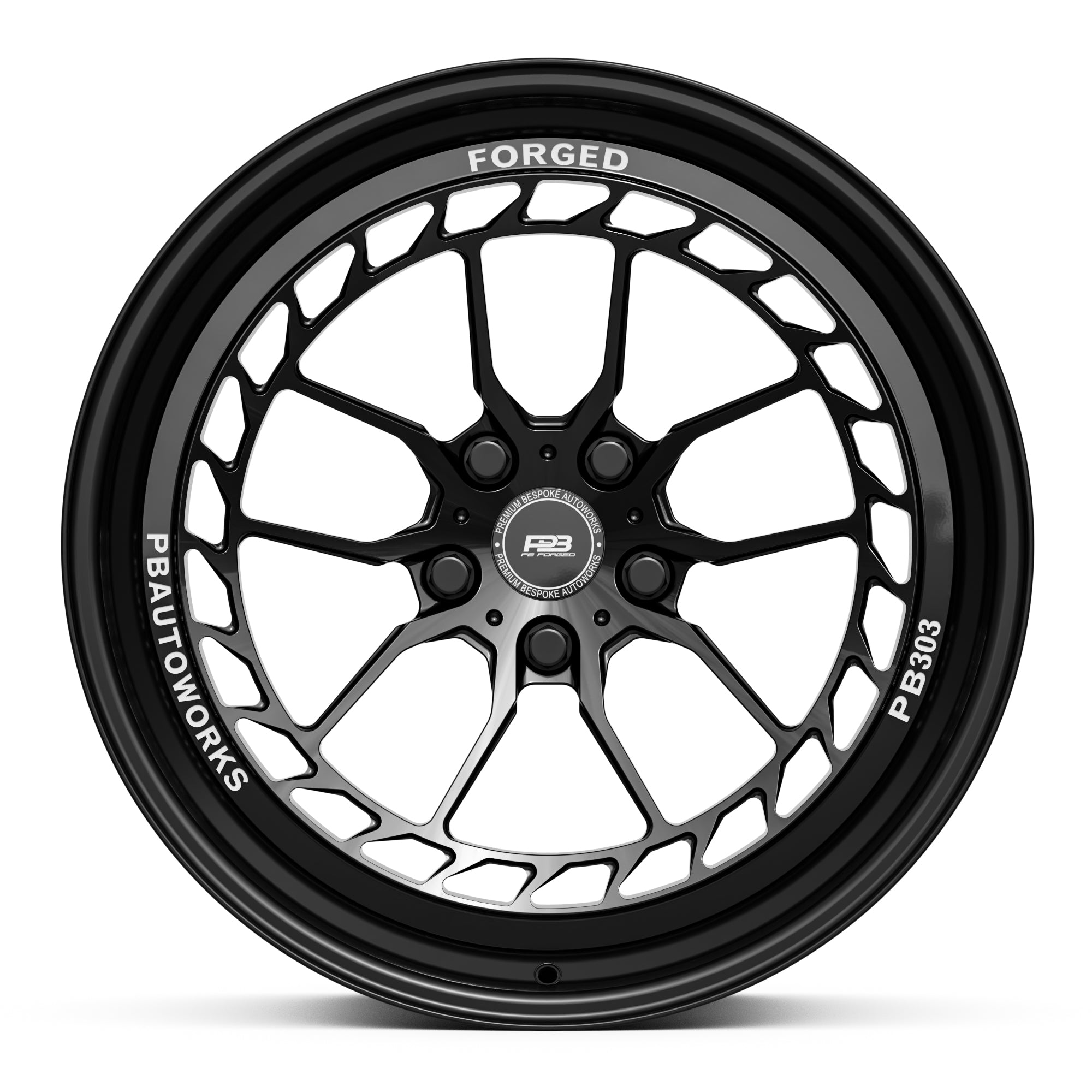 PB 303 forged wheel, 2-piece, side profile