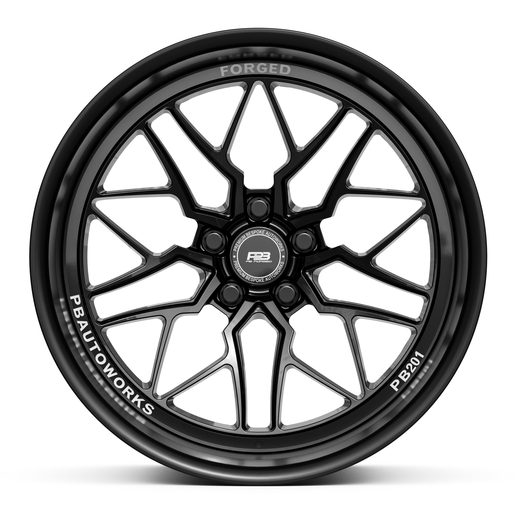 PB 301B forged wheel, 2-piece, side profile