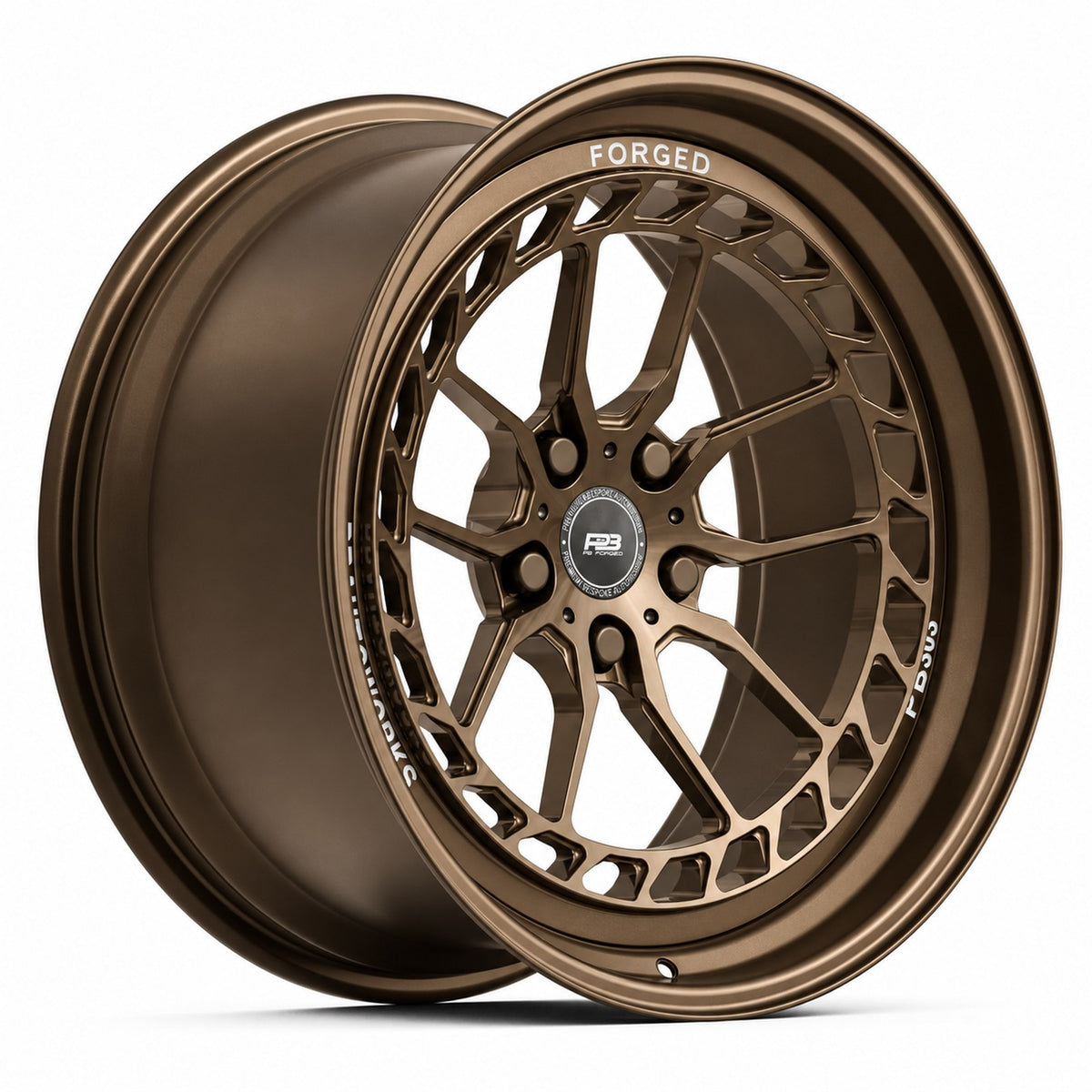 PB 303 forged wheel in satin bronze