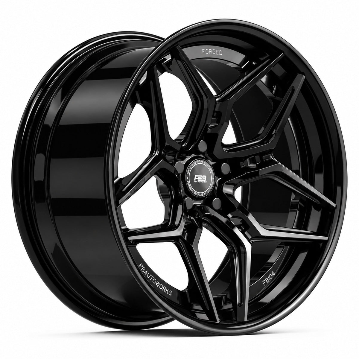 PB 401 forged wheel in gloss black