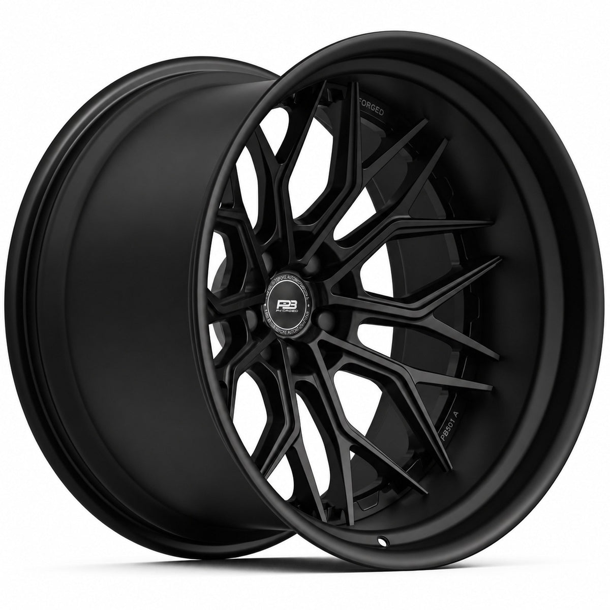 PB 501A forged wheel in satin black