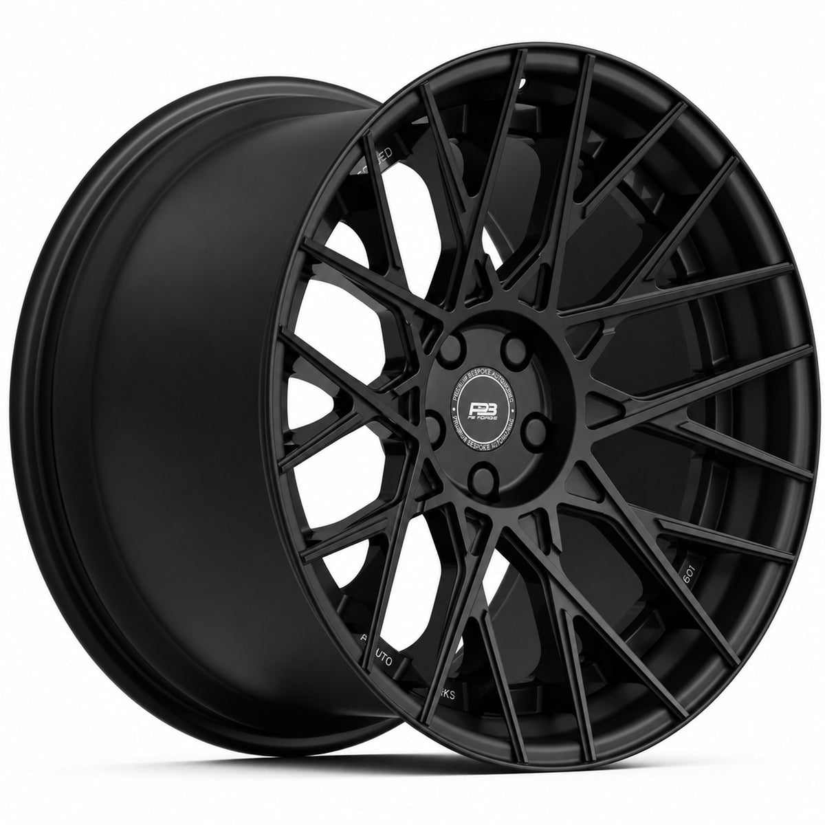 PB 601A forged wheel in satin black