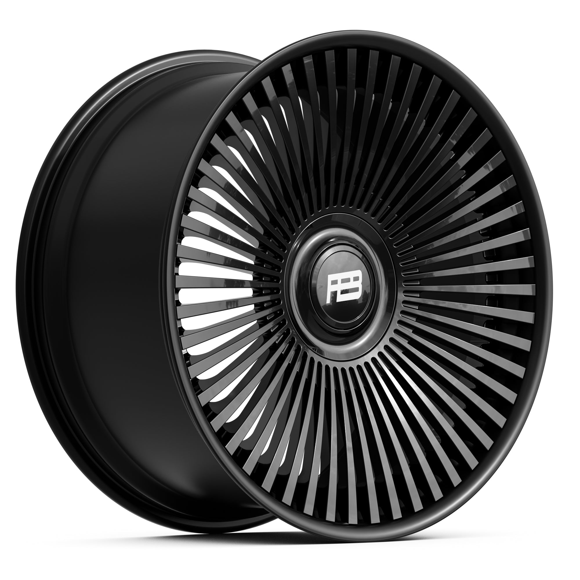 PB 601B forged wheel, 2-piece, front profile