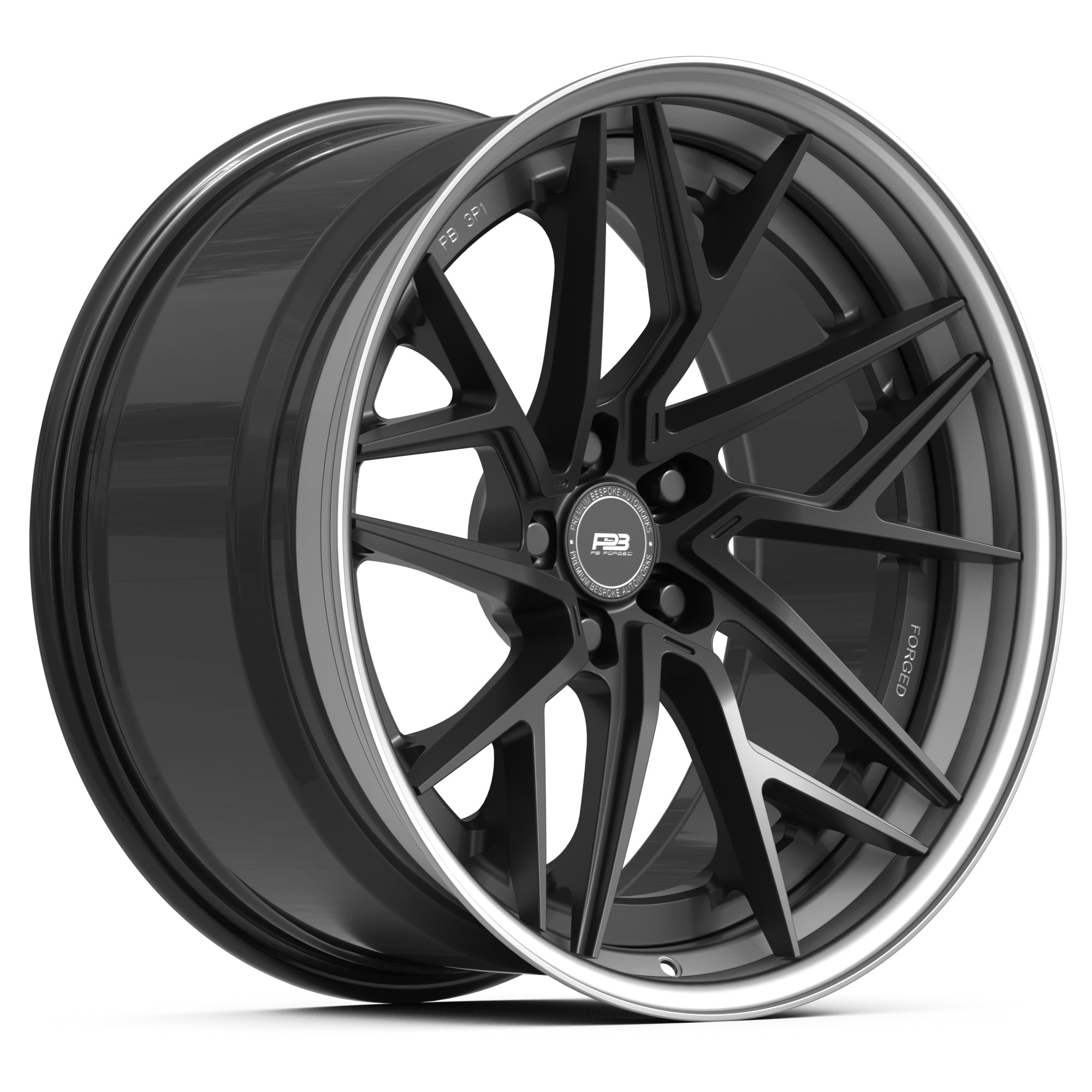 PBA 3P-1 forged wheel, 3-piece, front profile
