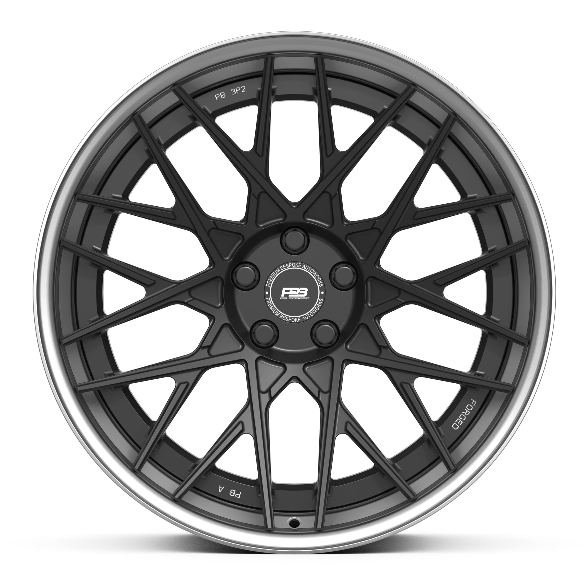 PBA 3P-2 forged wheel, 3-piece, side profile