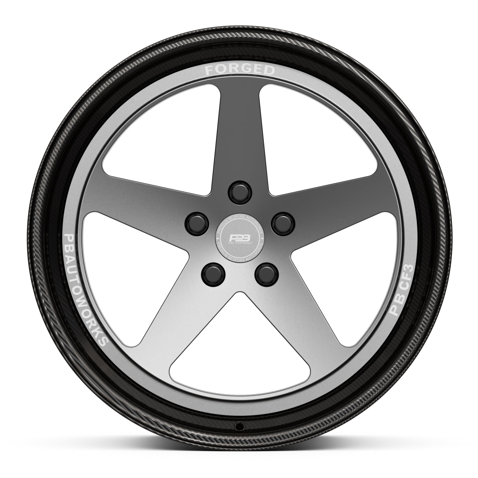 PBCF 3 forged wheel, carbon fibre 2-piece, tilt profile