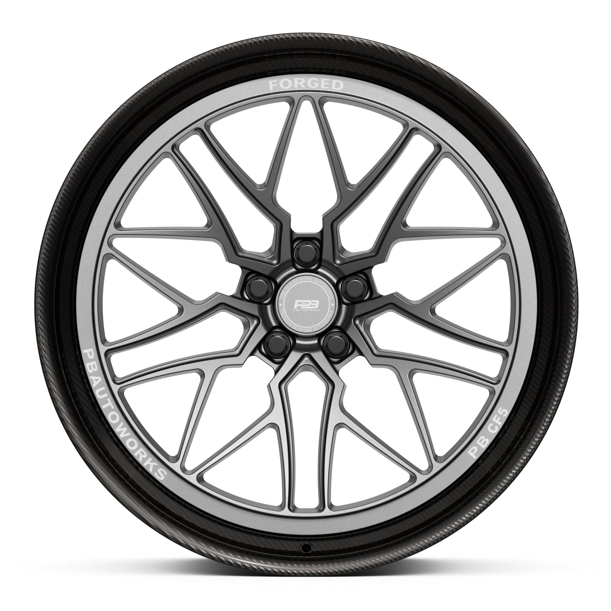 PBCF 5 forged wheel, carbon fibre 2-piece, tilt profile