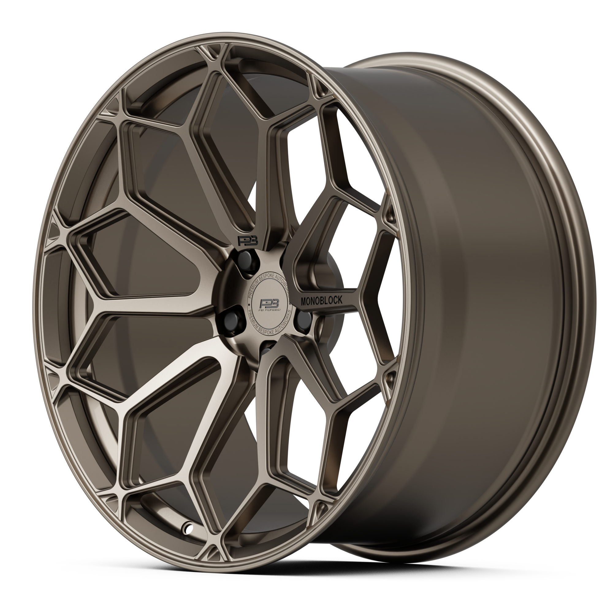 PBF-12 forged wheel, monoblock, 22", fits Audi RS6 C8, side profile