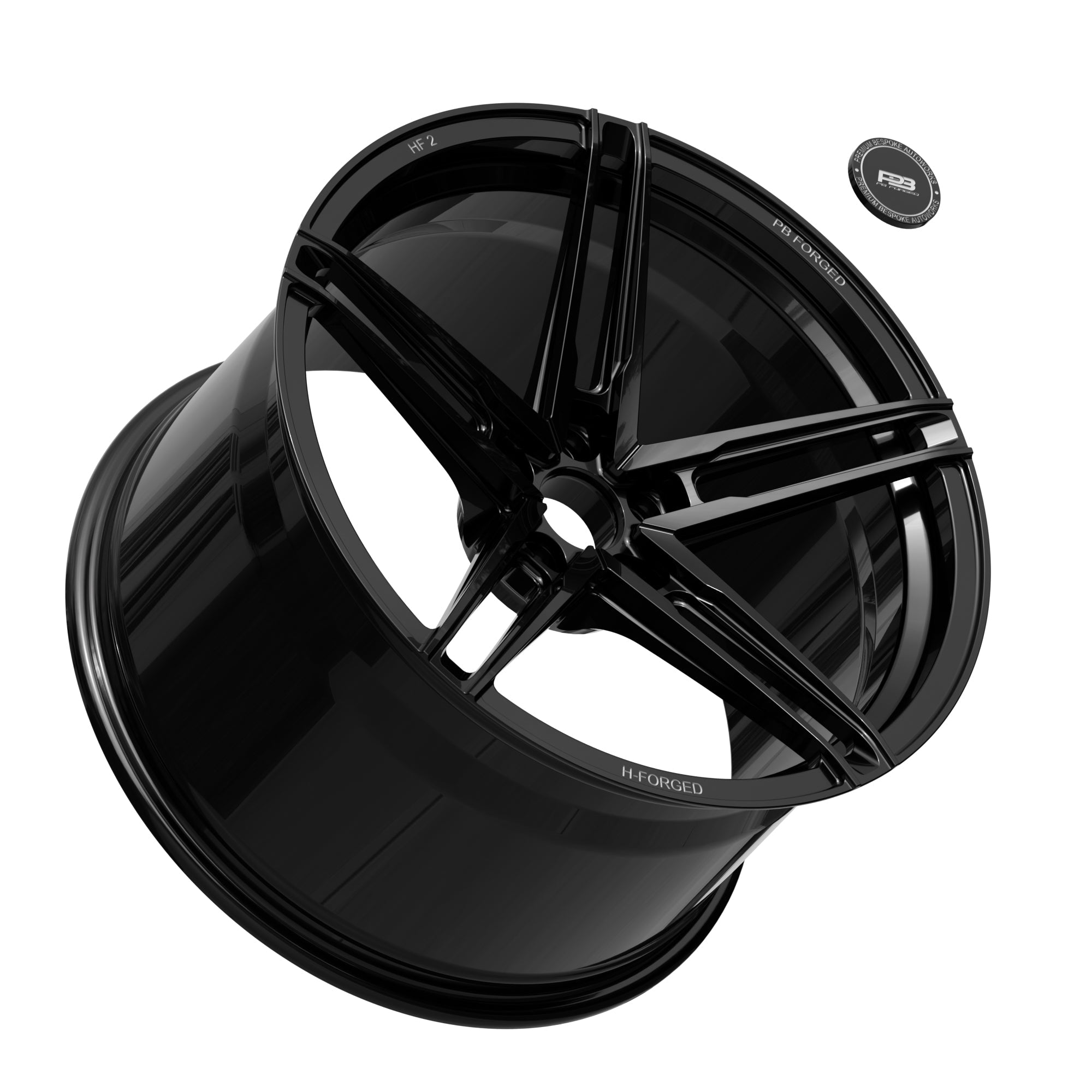 PBF-2 forged wheel, monoblock, 21", fits BMW M8, tilt profile