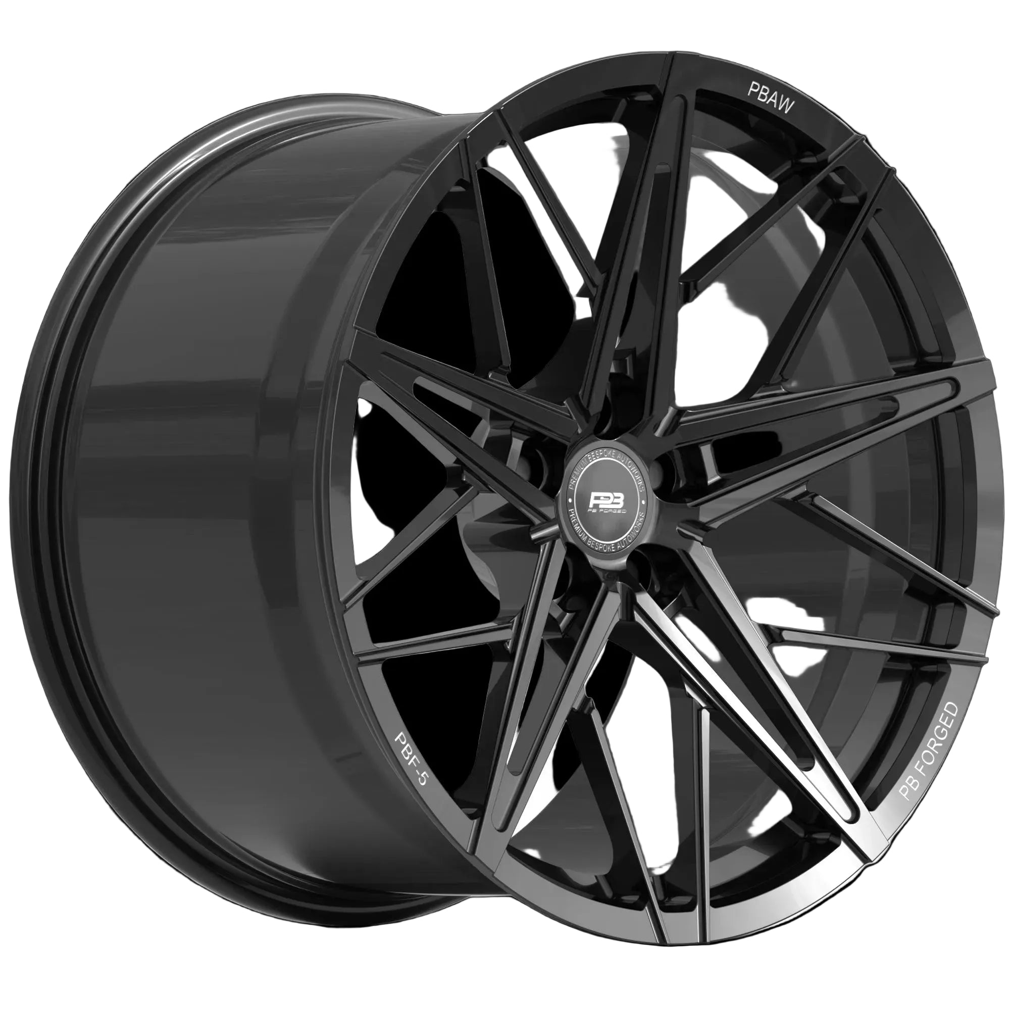 PBF-5 forged wheel, monoblock, 22", fits Lamborghini Urus, front profile