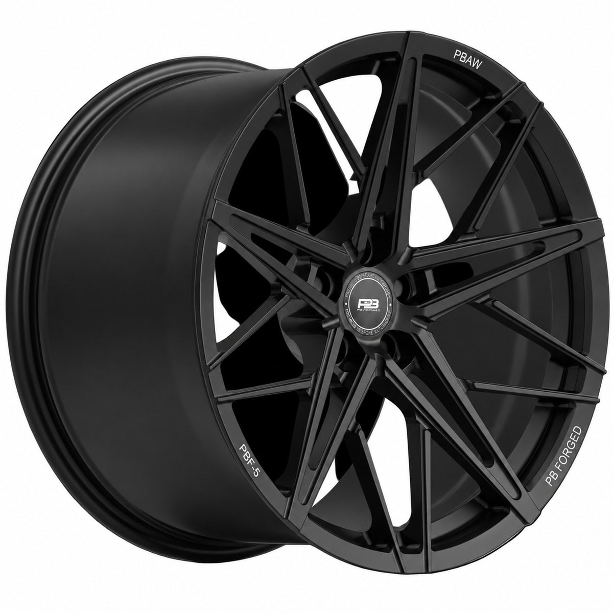 PBF-5 forged wheel in satin black