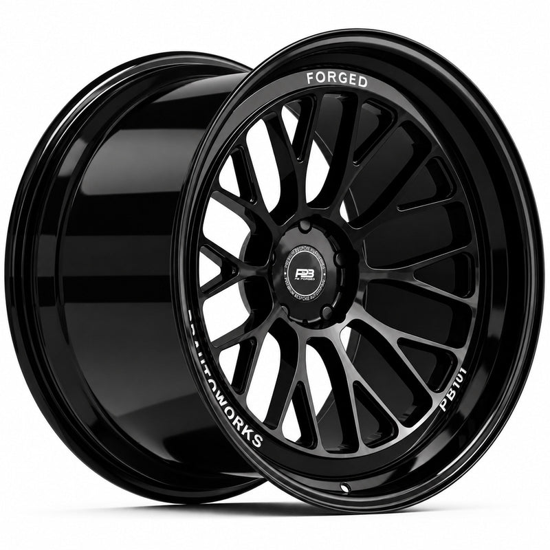 PB 101 forged wheel in gloss black