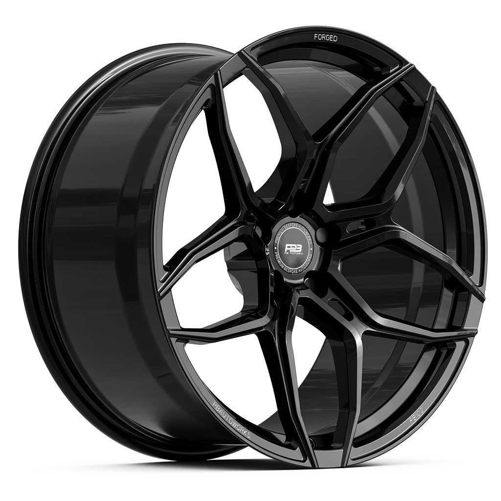 PB 102 forged wheel, monoblock, fits BMW M8, front profile