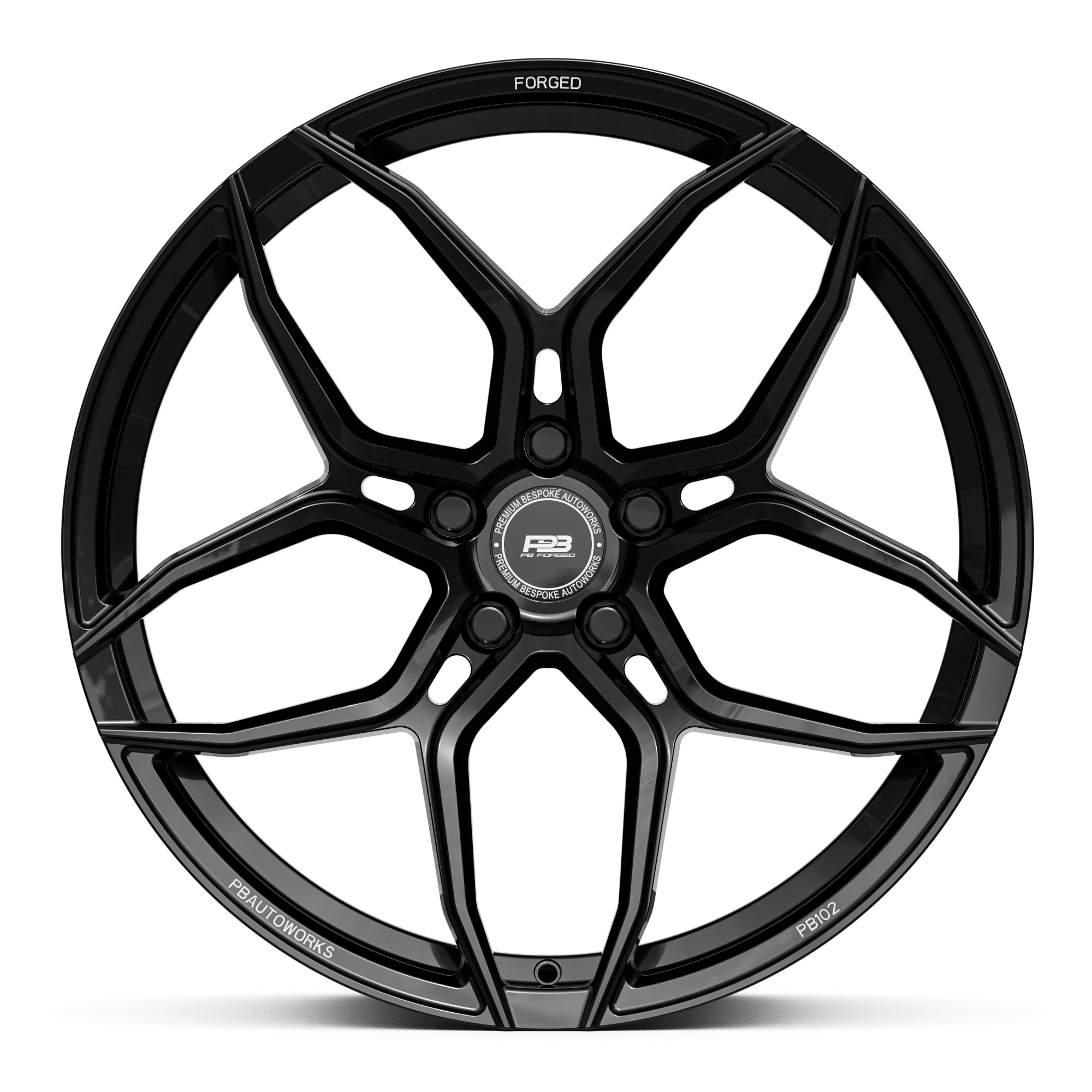 PB 102 forged wheel, monoblock, fits BMW M8, side profile