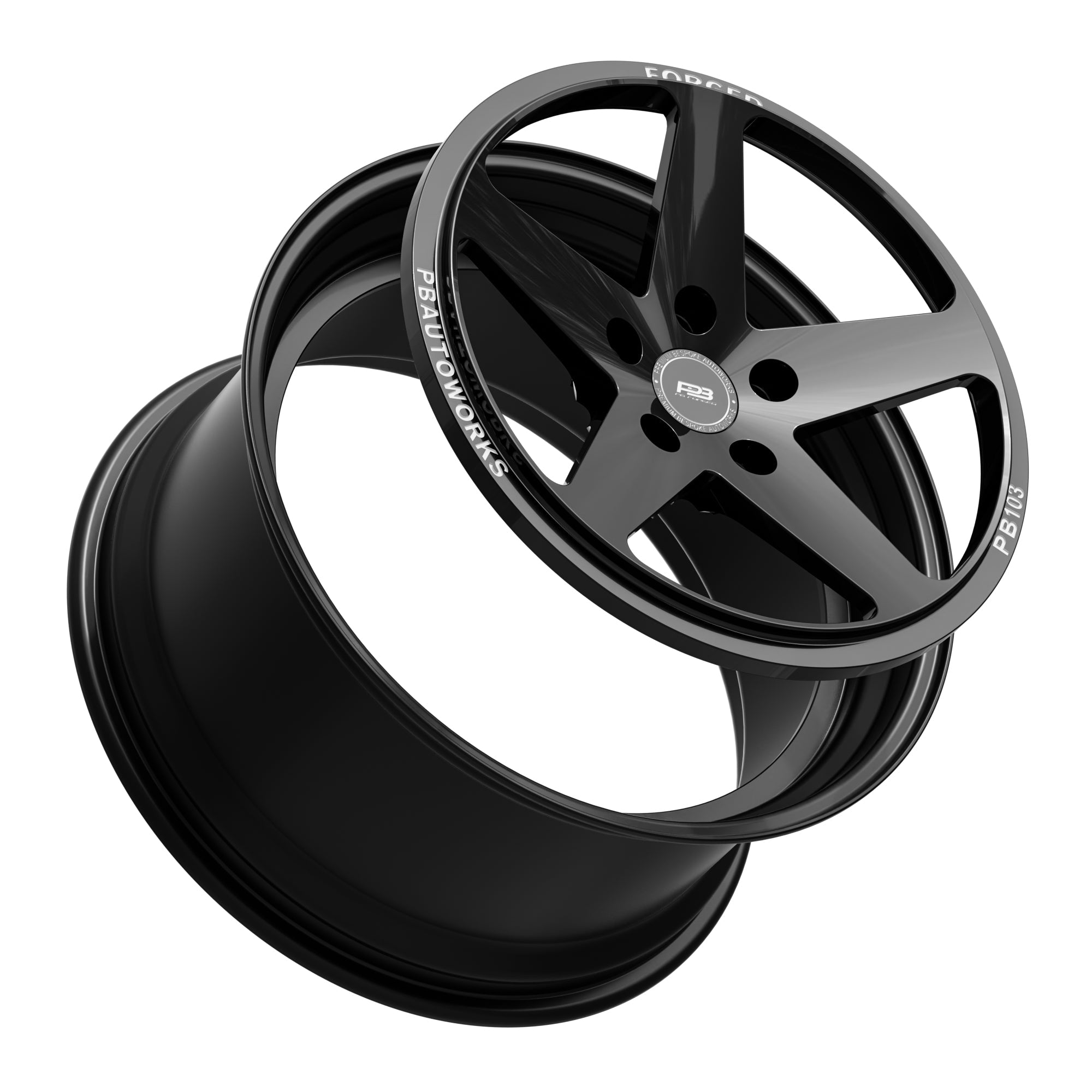 PB 103 forged wheel, 2-piece, tilt profile