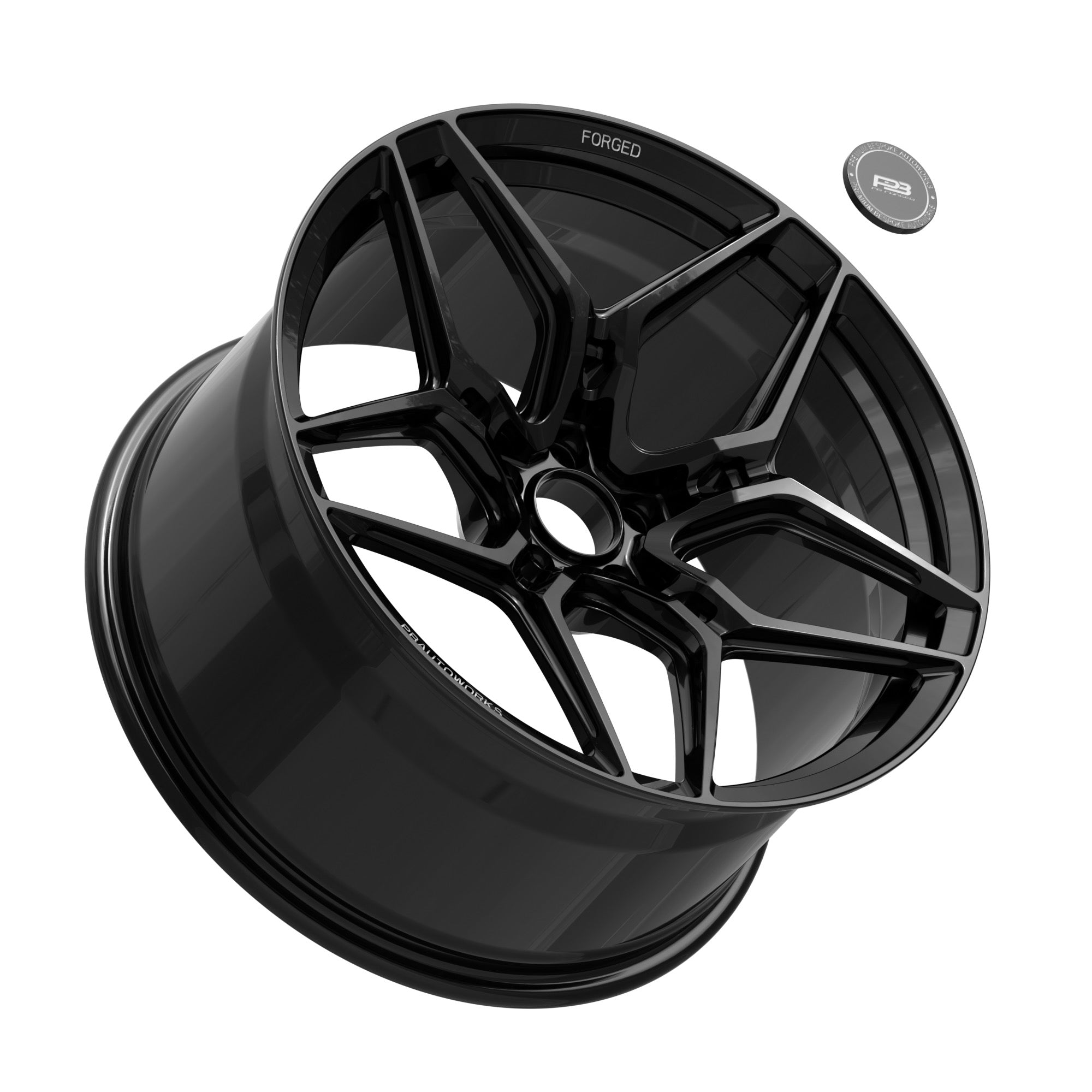 PB 104 forged wheel, monoblock, 20"/21", fits BMW M3 G80, tilt profile