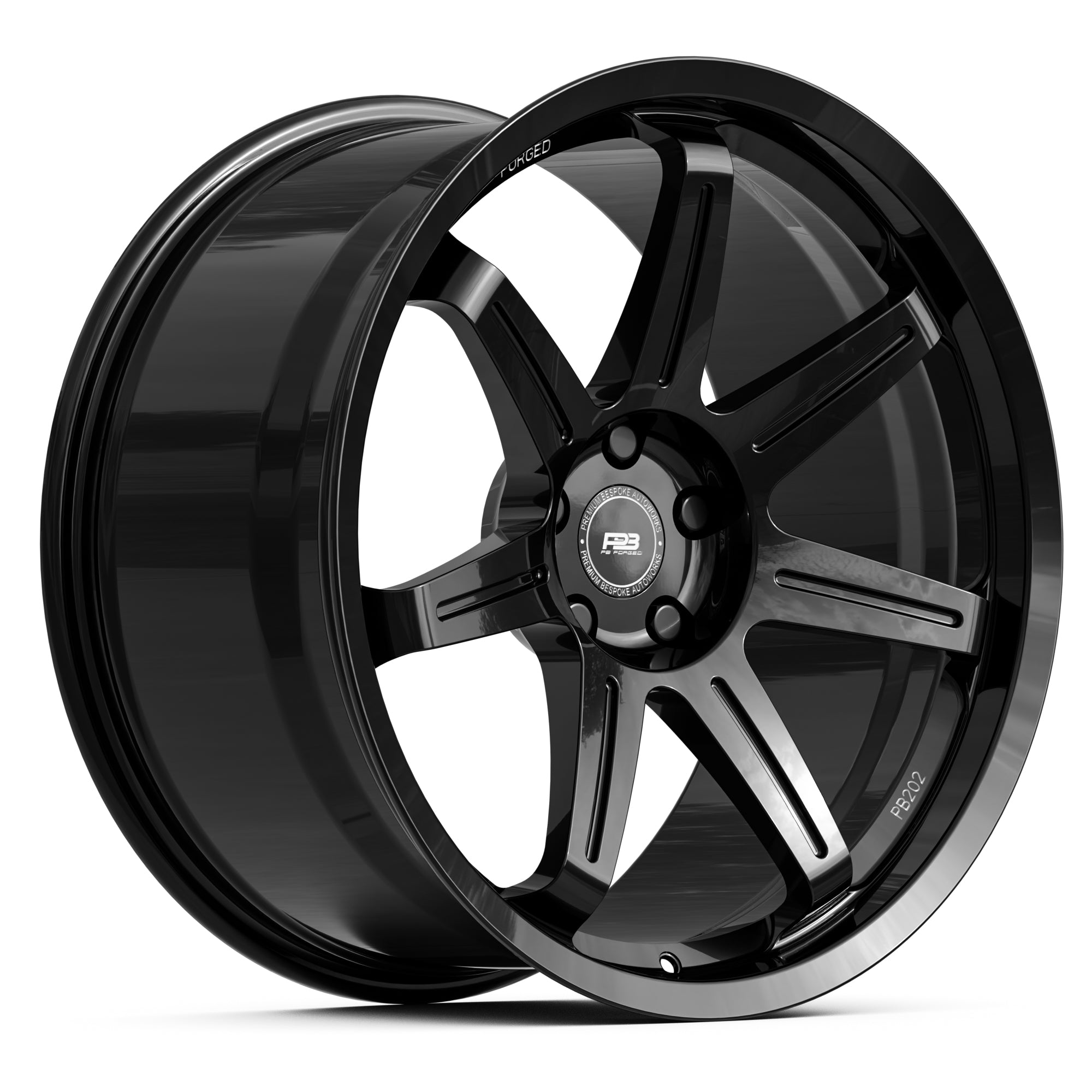 PB 202 forged wheel, monoblock, front profile