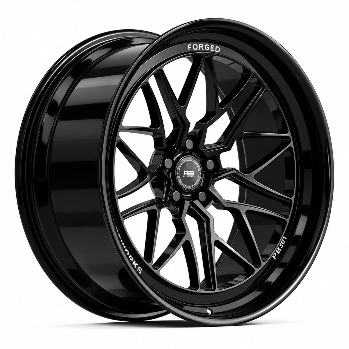 PB 301A forged wheel in gloss black