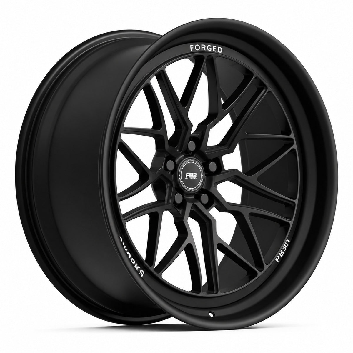 PB 301A forged wheel in satin black