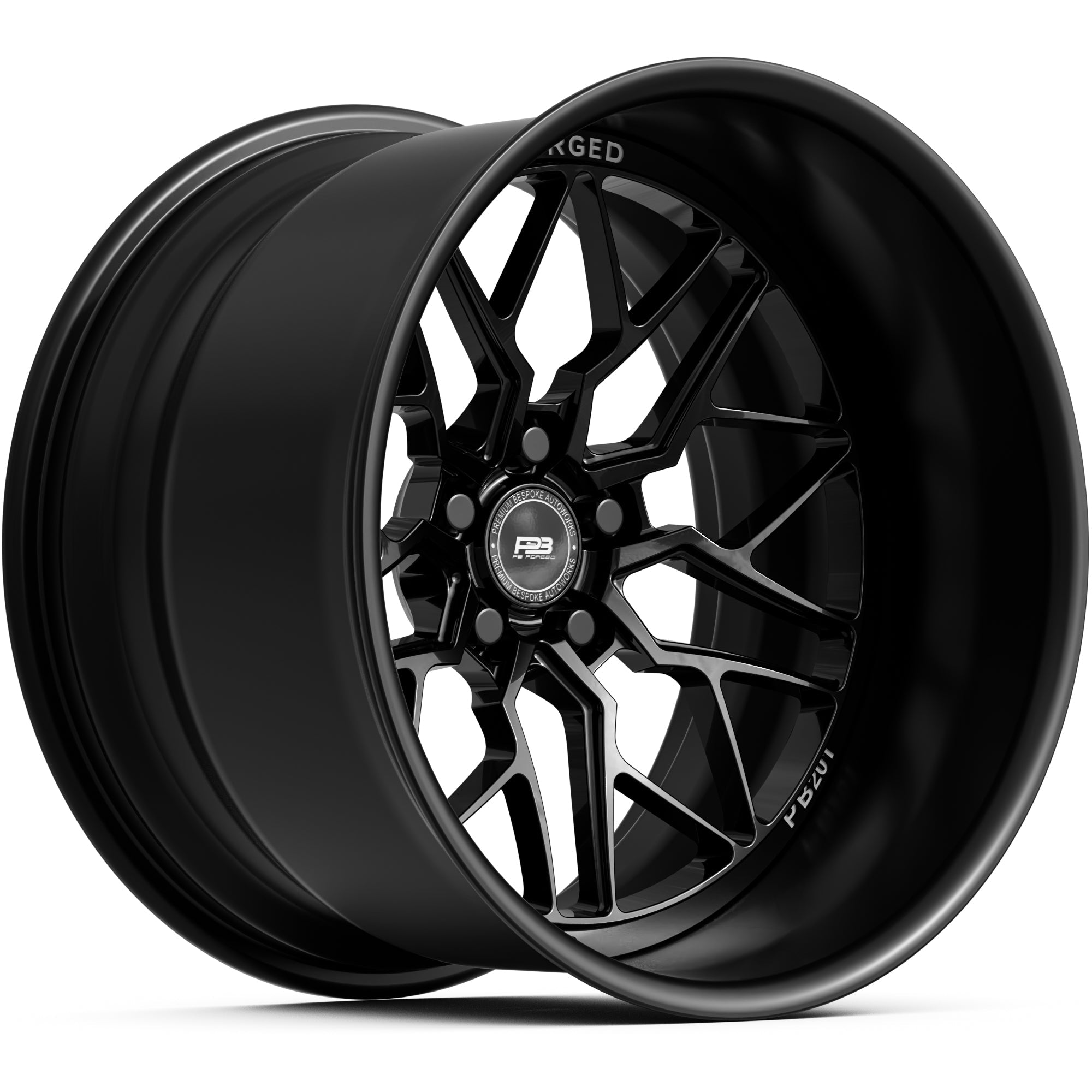 PB 301B forged wheel, 2-piece, front profile