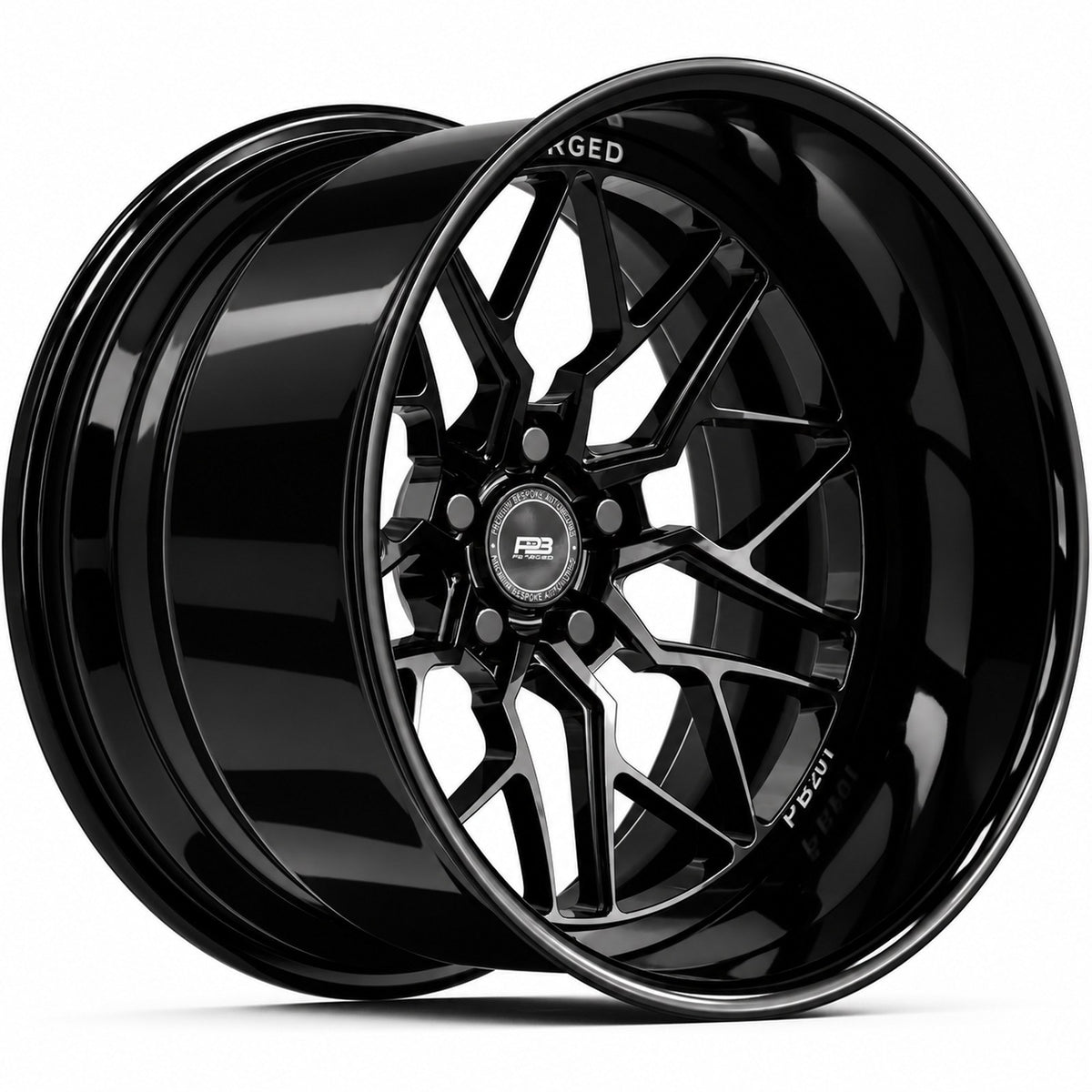 PB 301B forged wheel in gloss black