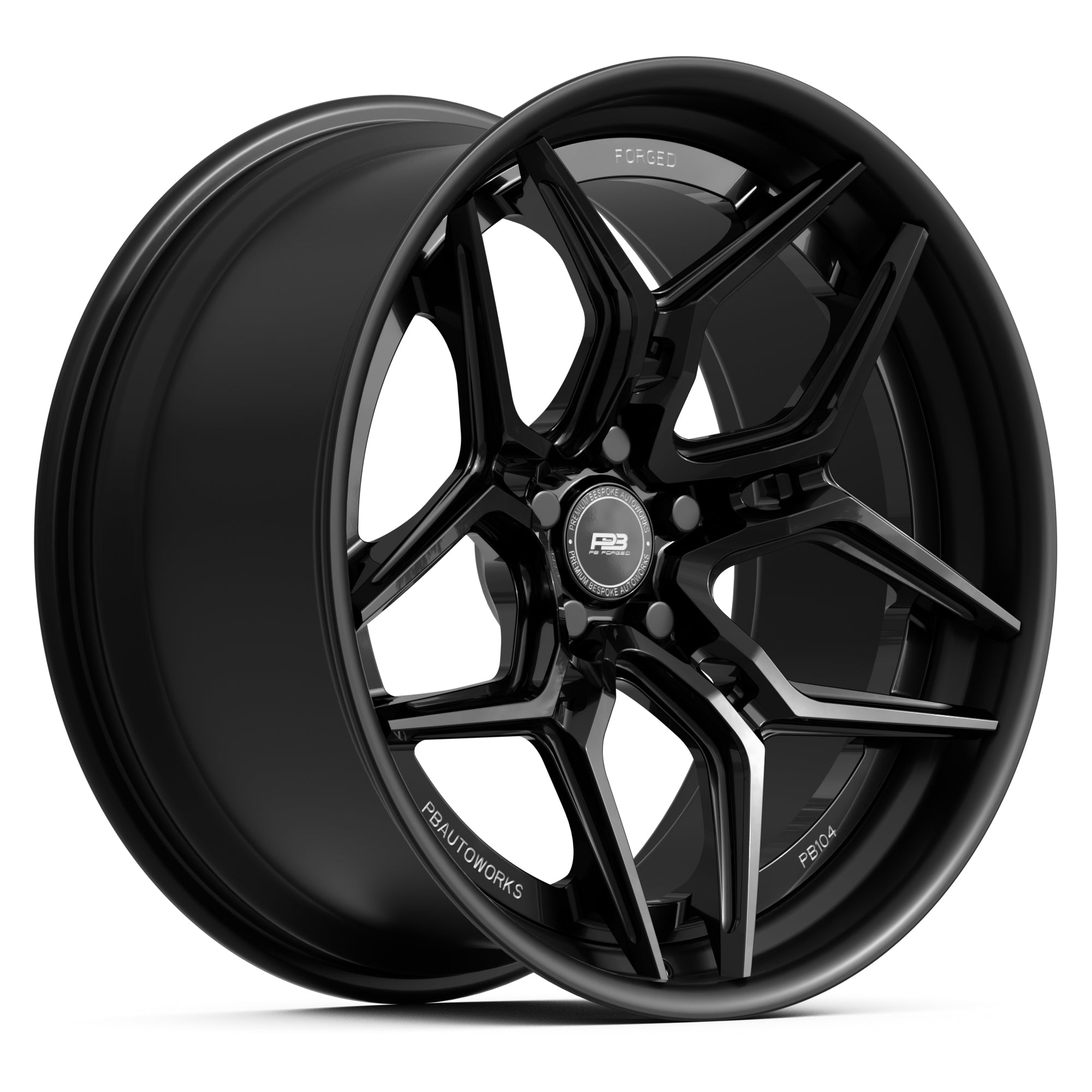 PB 401 forged wheel, 2-piece, front profile
