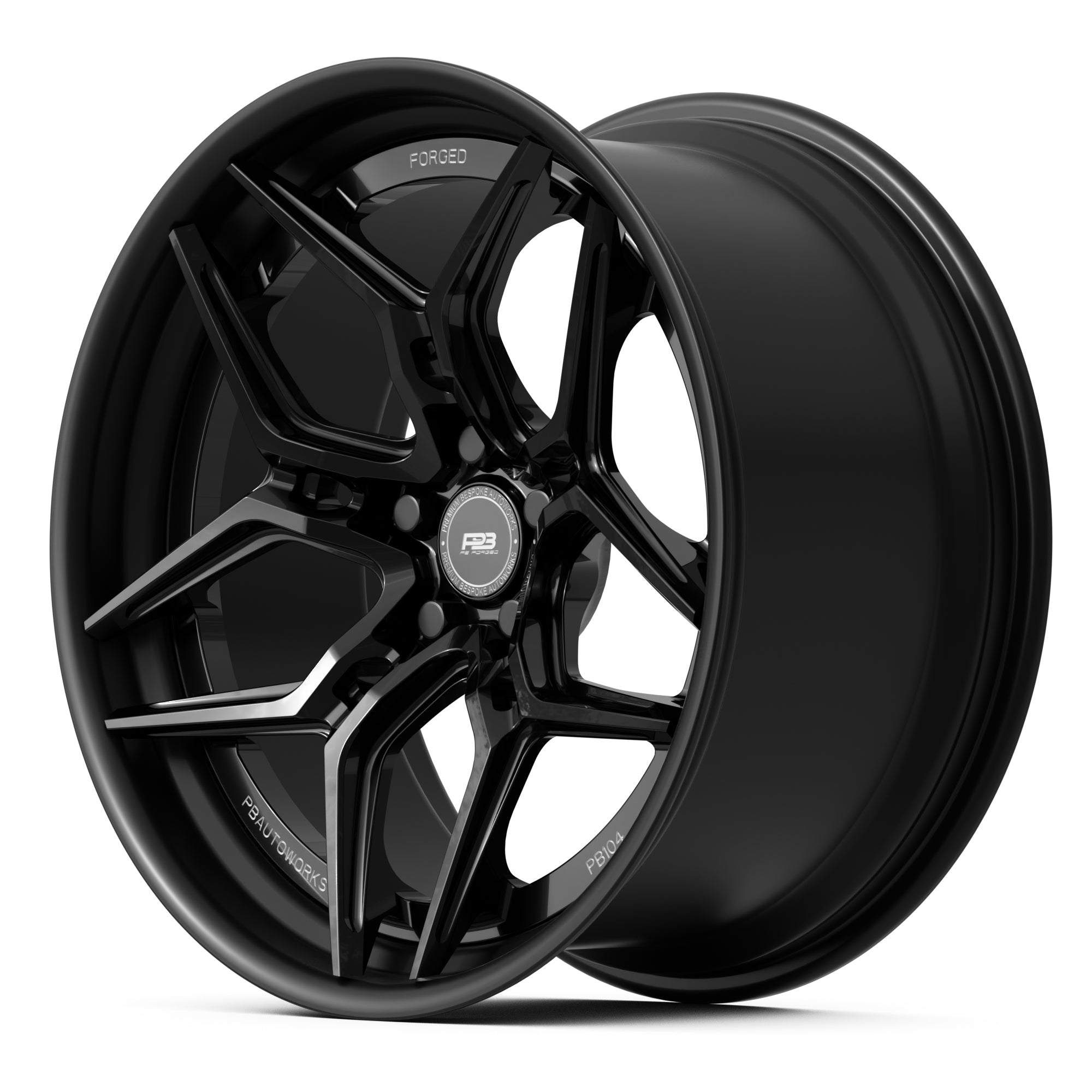PB 401 forged wheel, 2-piece, side angle