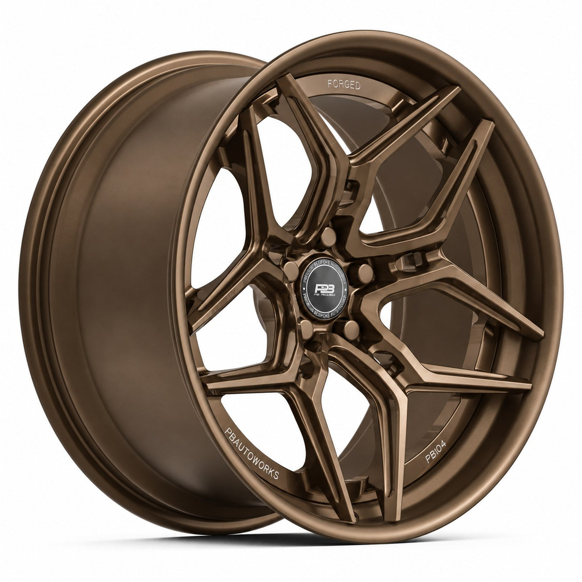 PB 401 forged wheel in satin bronze