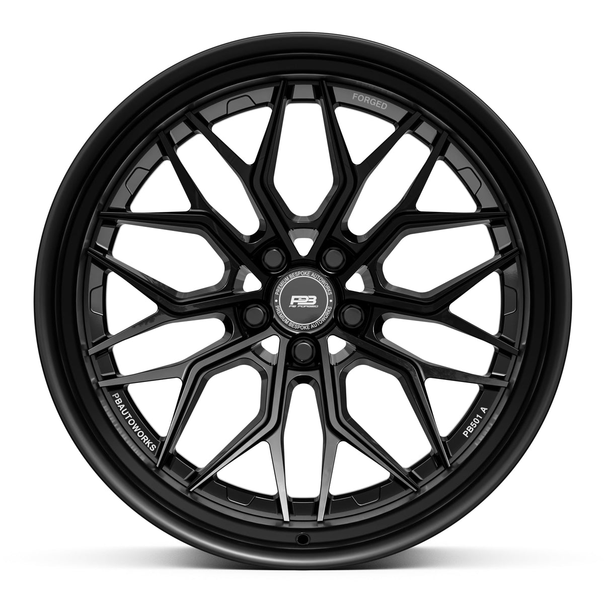 PB 501A forged wheel, 2-piece, side profile
