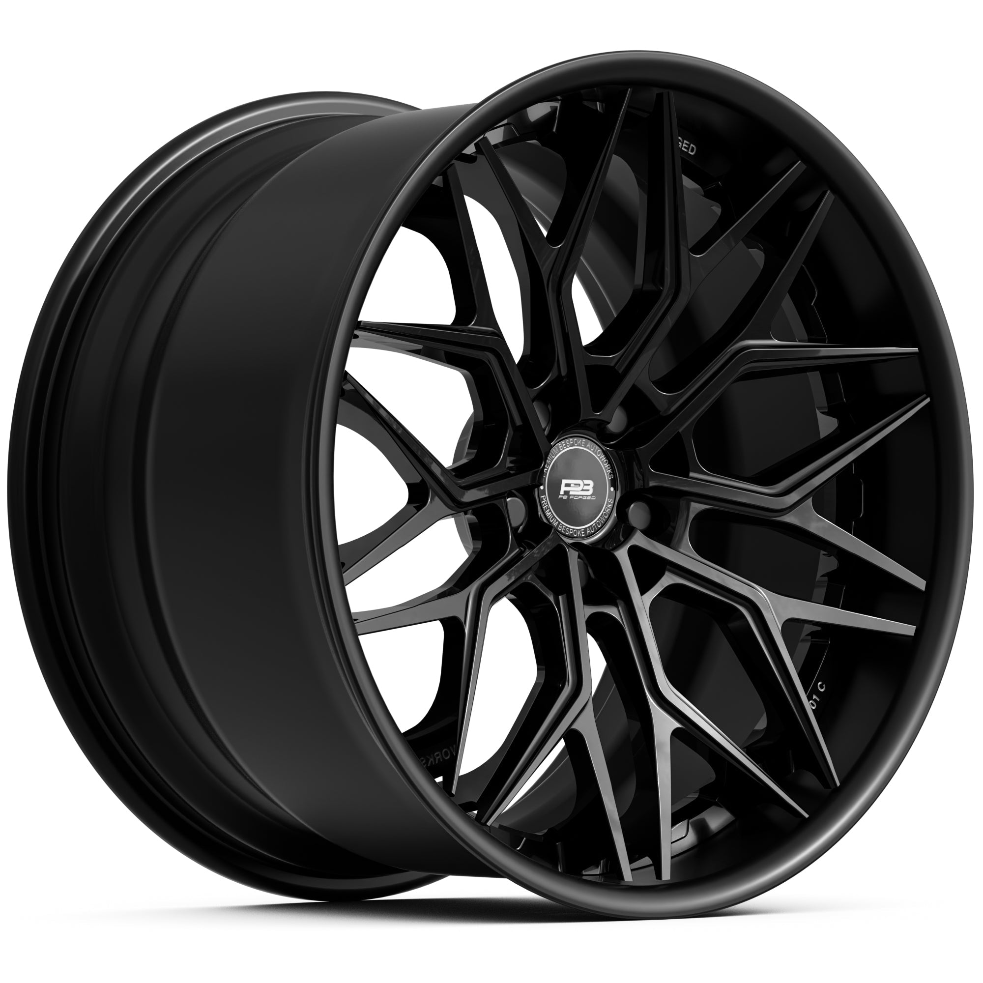 PB 501C forged wheel, 2-piece, 23", fits Mercedes-AMG G63, front profile