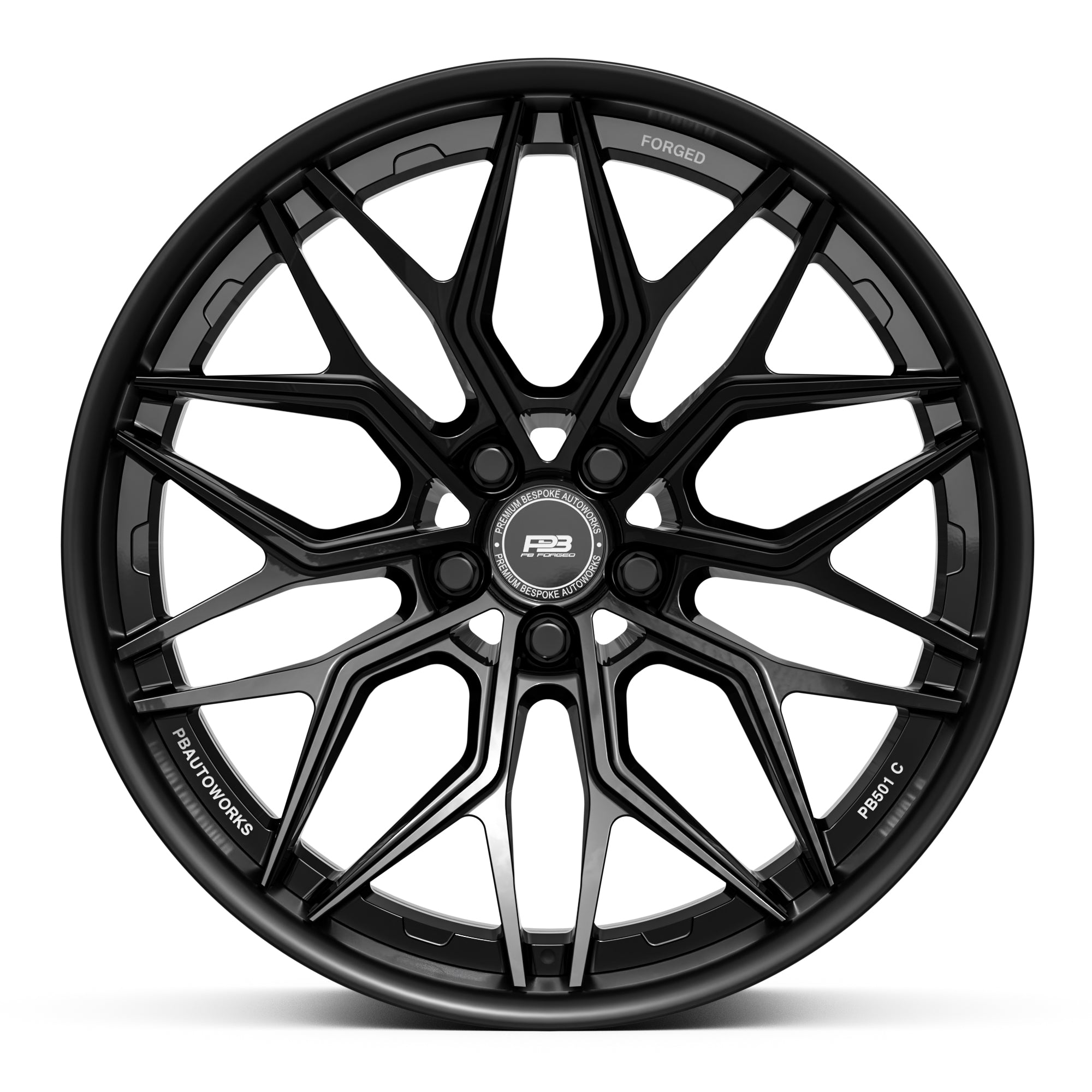 PB 501C forged wheel, 2-piece, 23", fits Mercedes-AMG G63, side profile