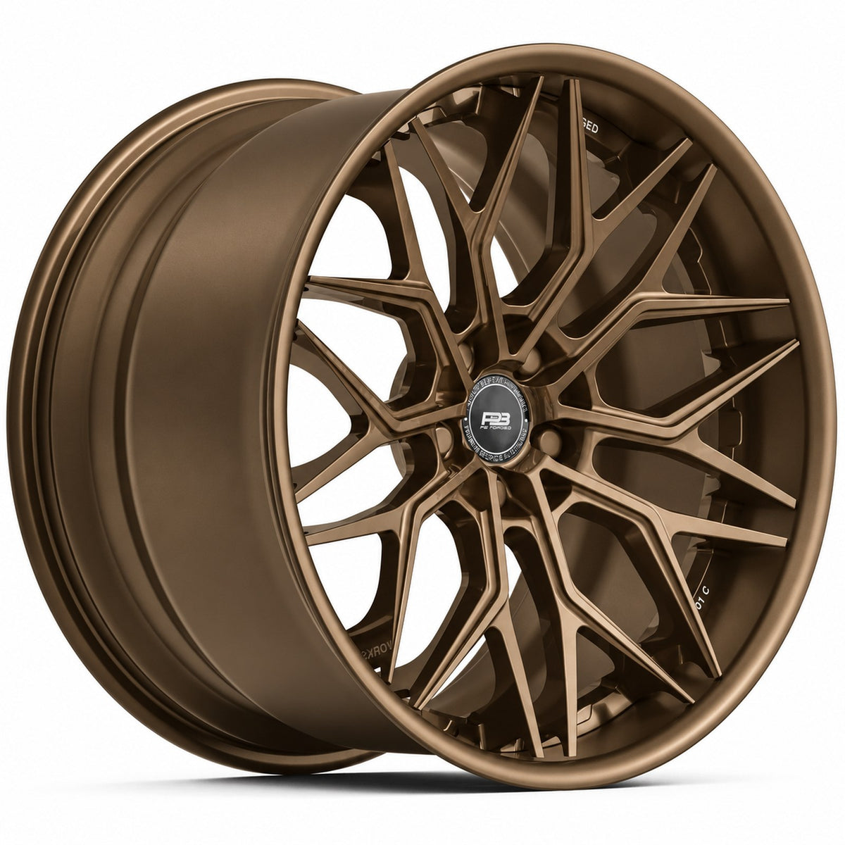 PB 501C forged wheel in satin bronze