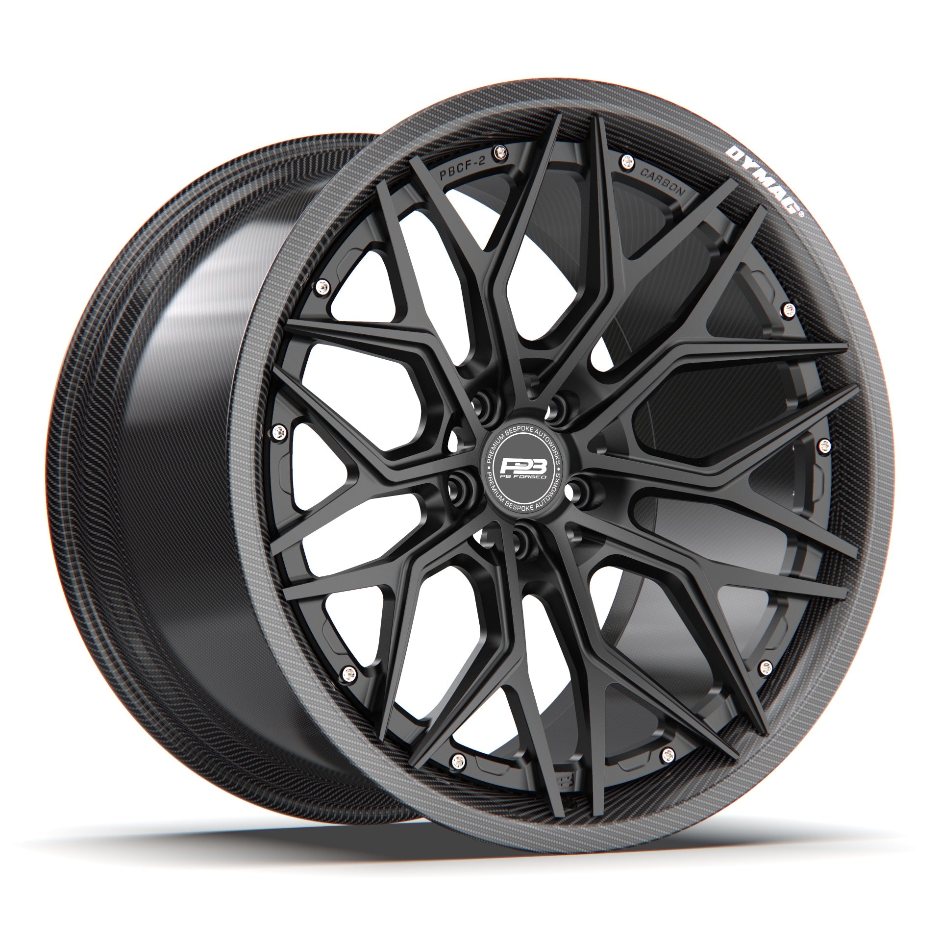 PBCF 2 forged wheel, carbon fibre 2-piece