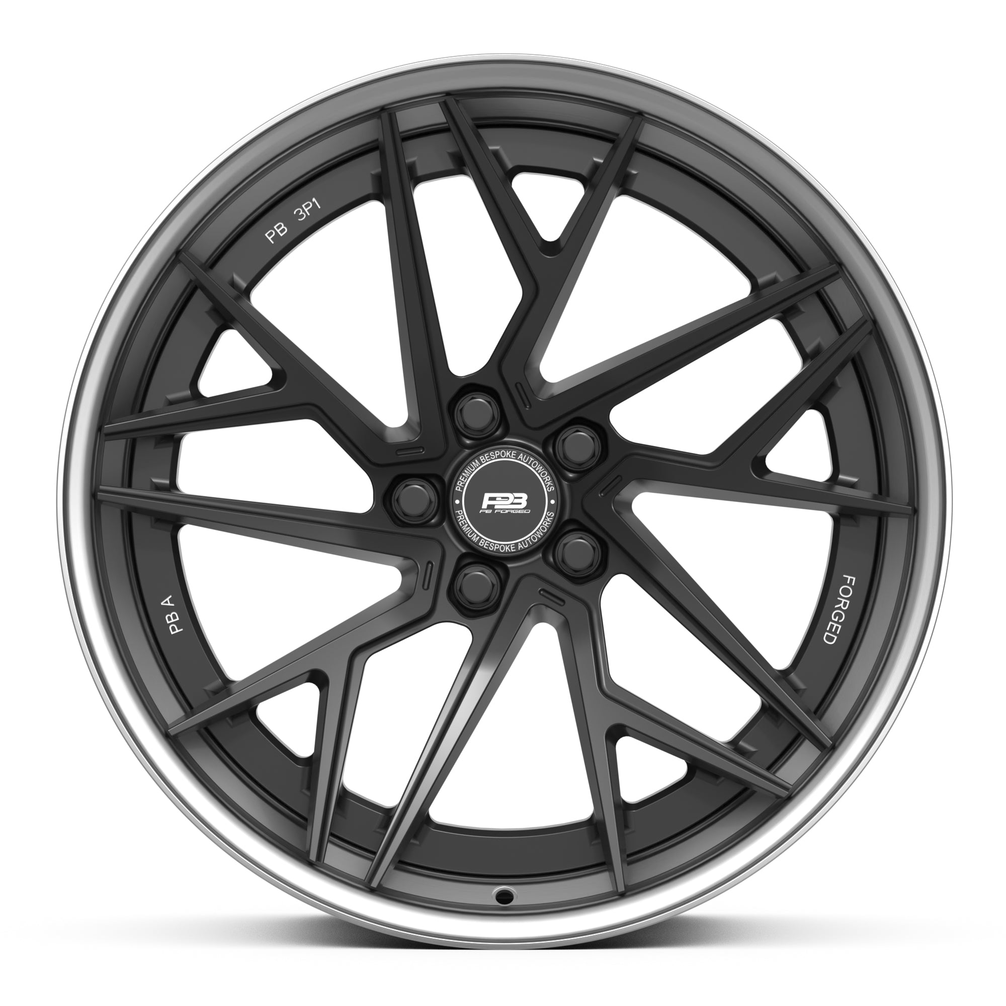PBA 3P-1 forged wheel, 3-piece, side profile