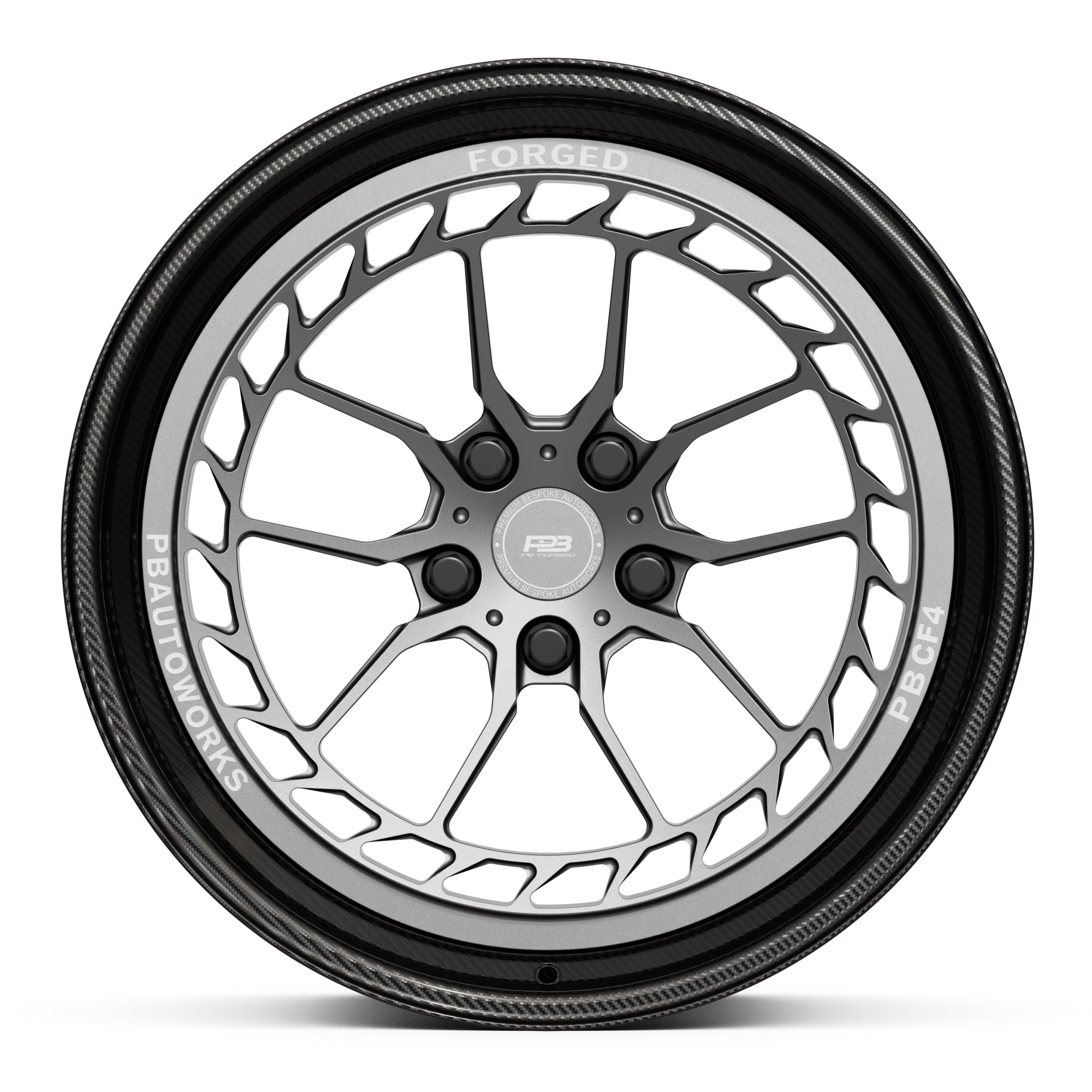 PBCF 4 forged wheel, carbon fibre 2-piece, tilt profile
