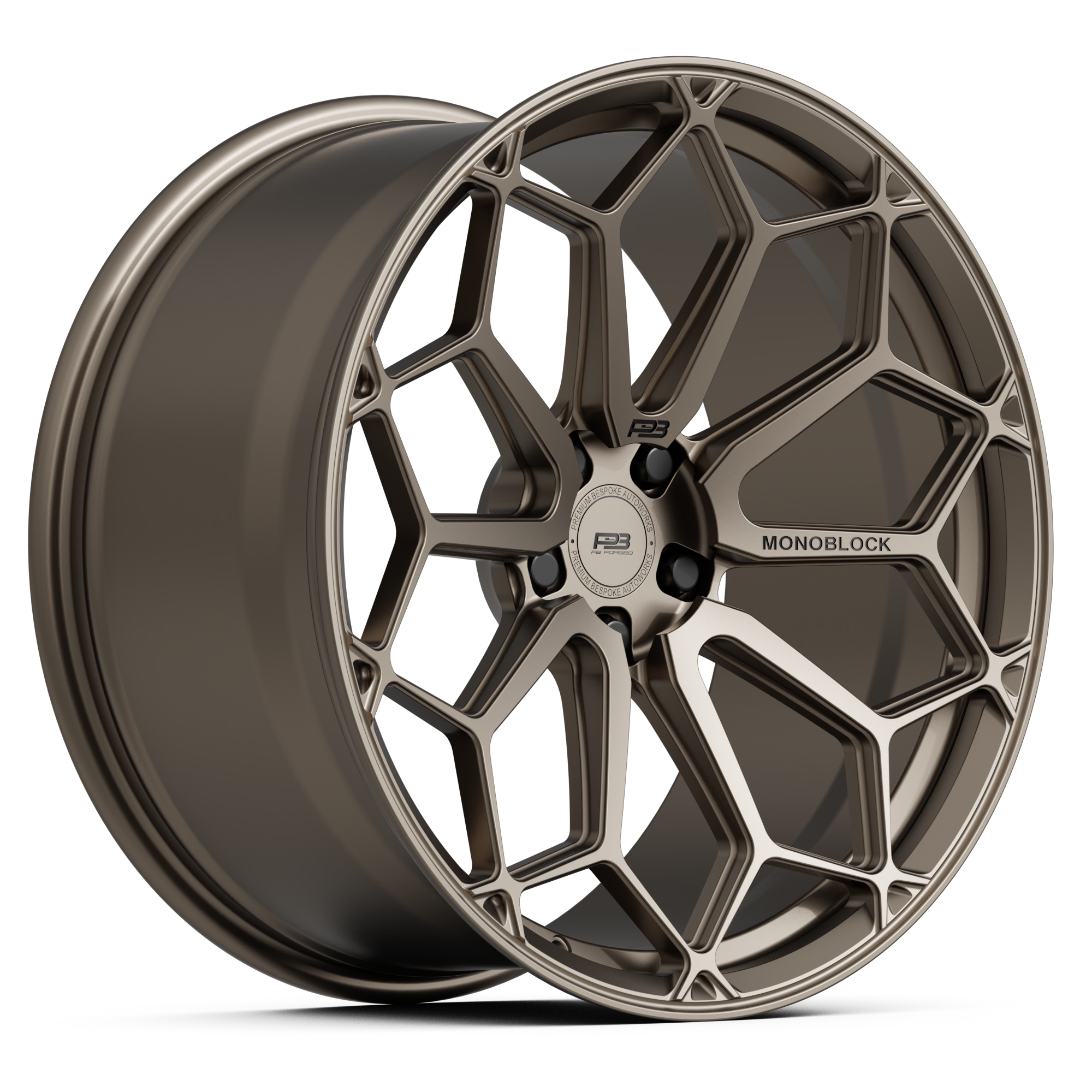 PBF-12 forged wheel, monoblock, 22", fits Audi RS6 C8, front profile