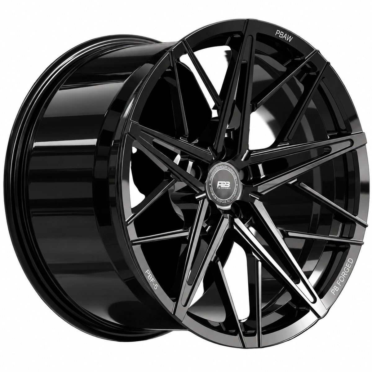 PBF-5 forged wheel in gloss black